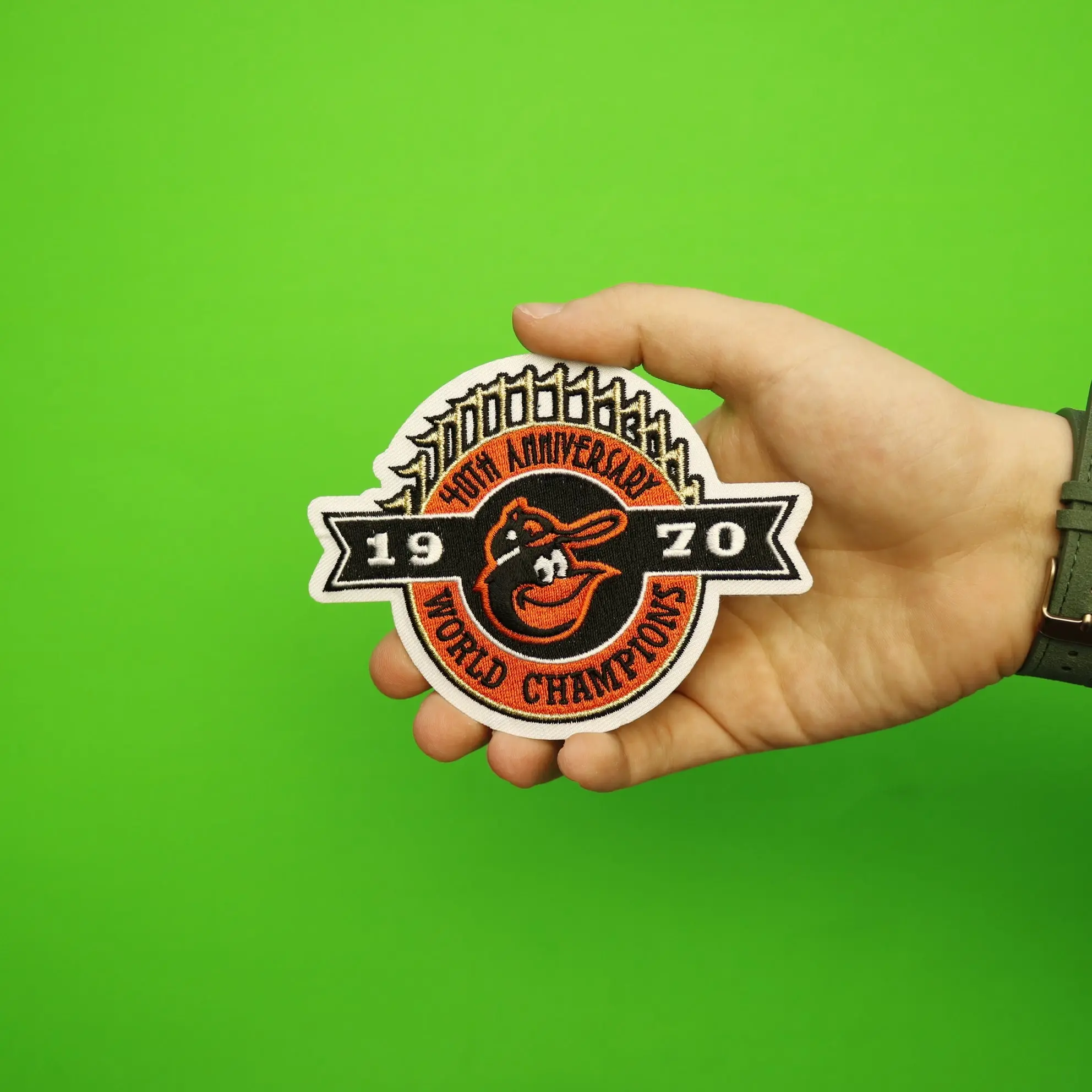 1970 World Champions 40th Anniversary Baltimore Orioles Jersey Patch - Image 2