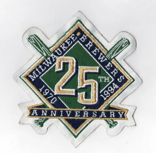 1994 Milwaukee Brewers 25th Anniversary Jersey Patch