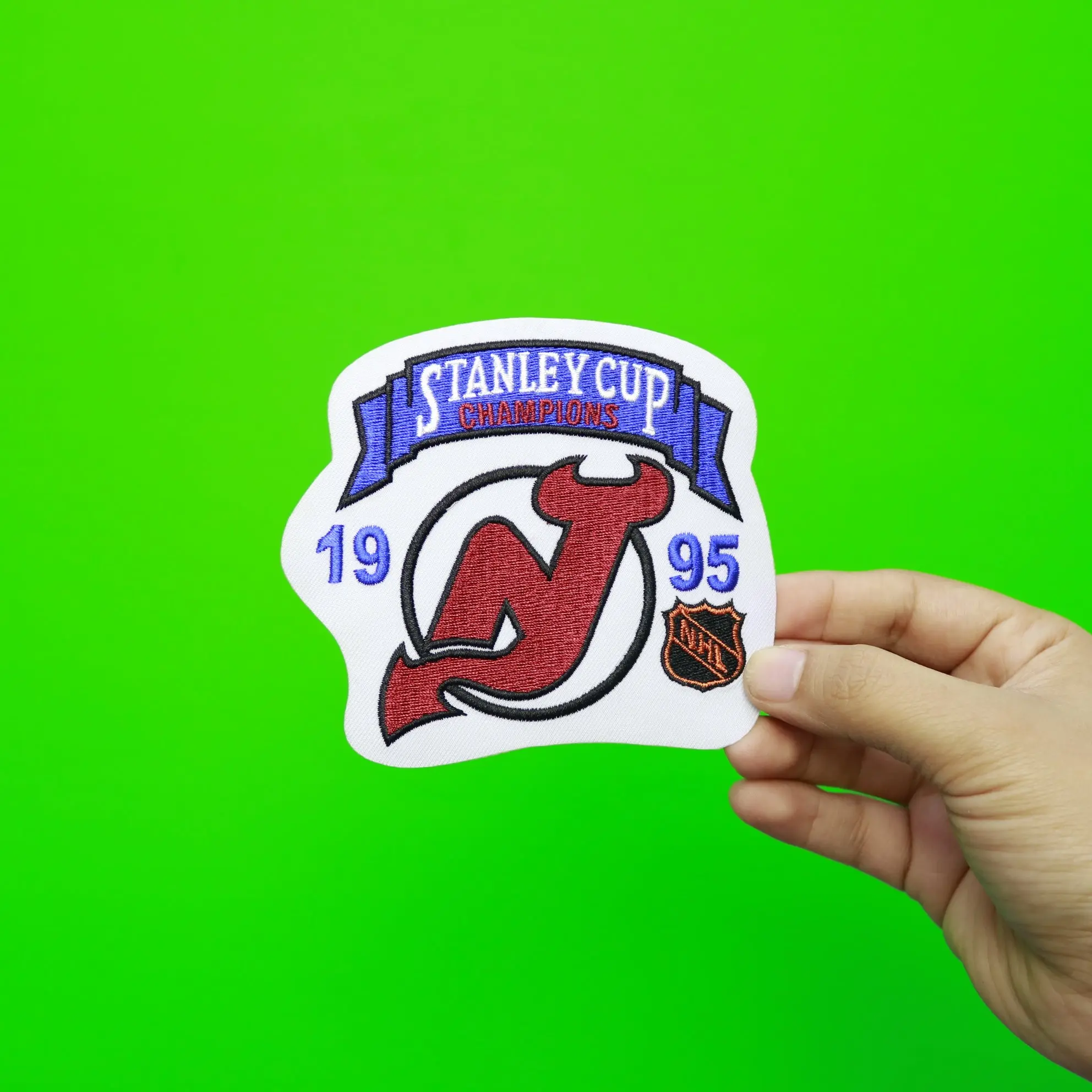 1995 New Jersey Devils NHL Stanley Cup Final Champions Patch - Image 2