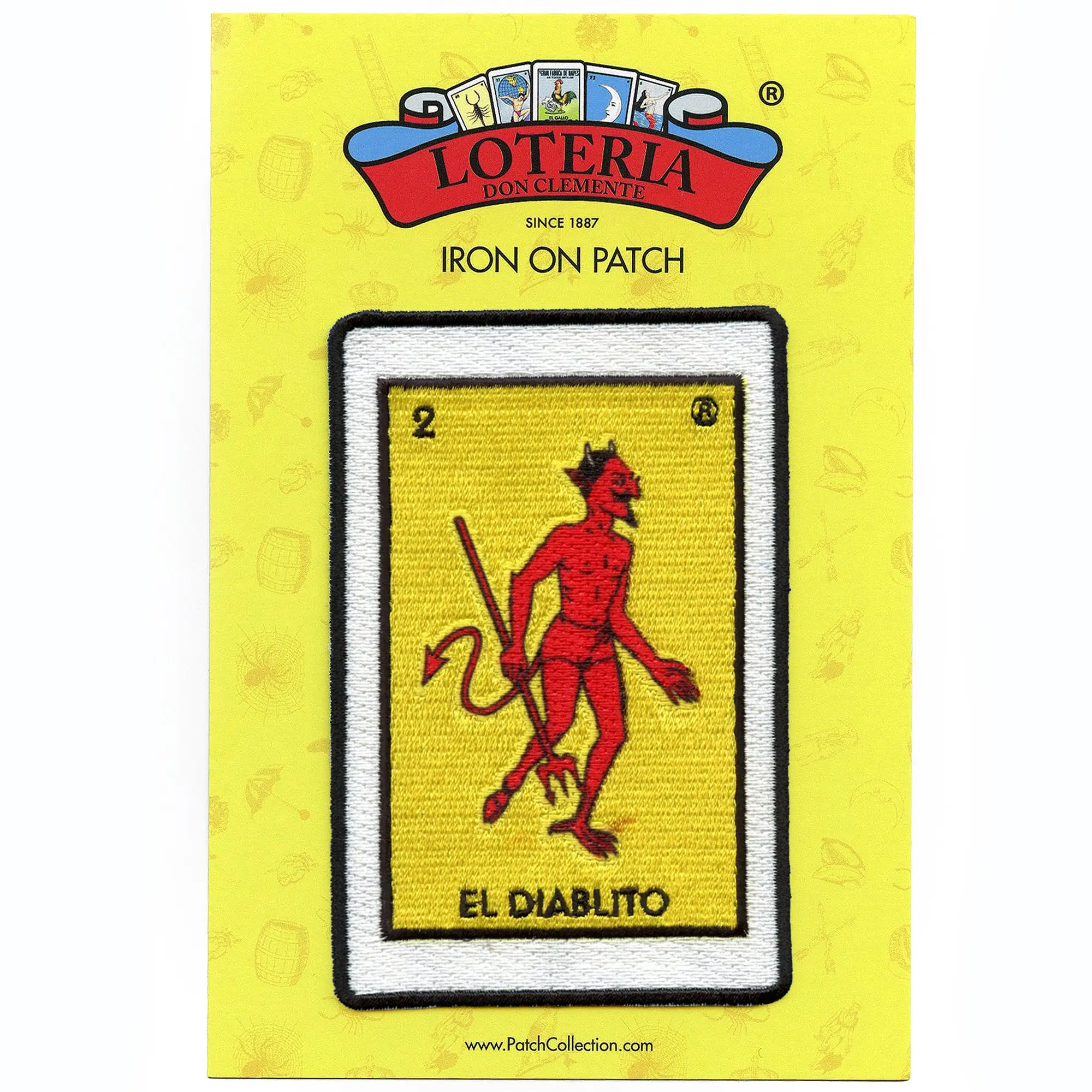 El Diablito 2 Patch Devil Mexican Loteria Card Sublimated Embroidery Iron On