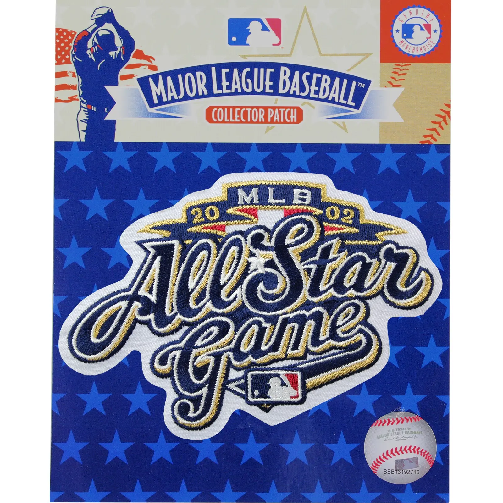2002 MLB All-star Game Jersey Sleeve Patch In Milwaukee Brewers (White Version) - Image 2