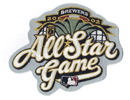 2002 MLB All Star Game Jersey Sleeve Patch Milwaukee Brewers (Gray Version)