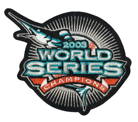 2003 Florida Marlins MLB World Series Champions Black Version Jersey Patch