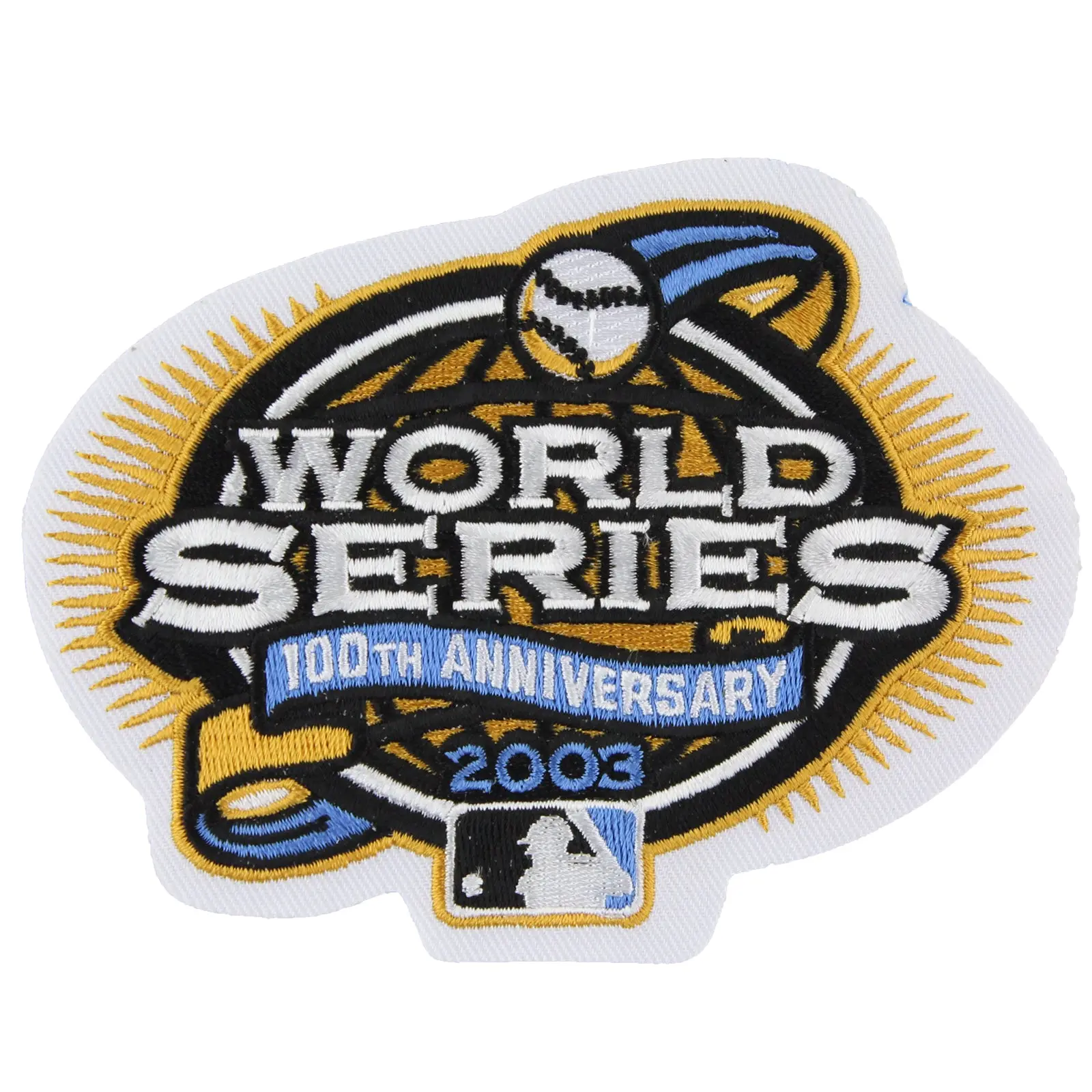 2003 MLB World Series 100th Anniversary Logo Jersey Sleeve Patch (New York Yankees vs. Florida Marlins)