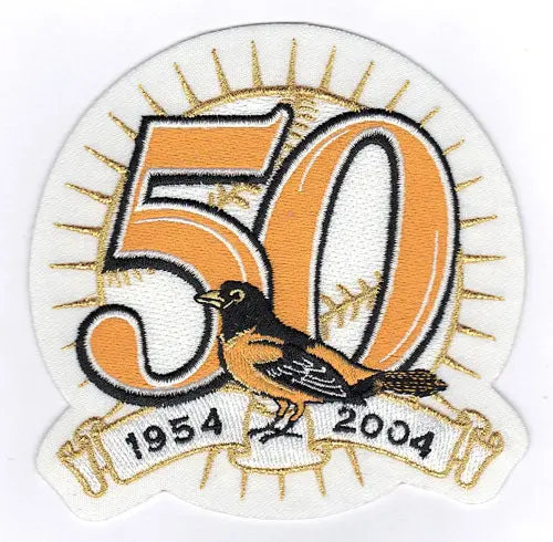 2004 Baltimore Orioles 50th Anniversary Jersey Patch
