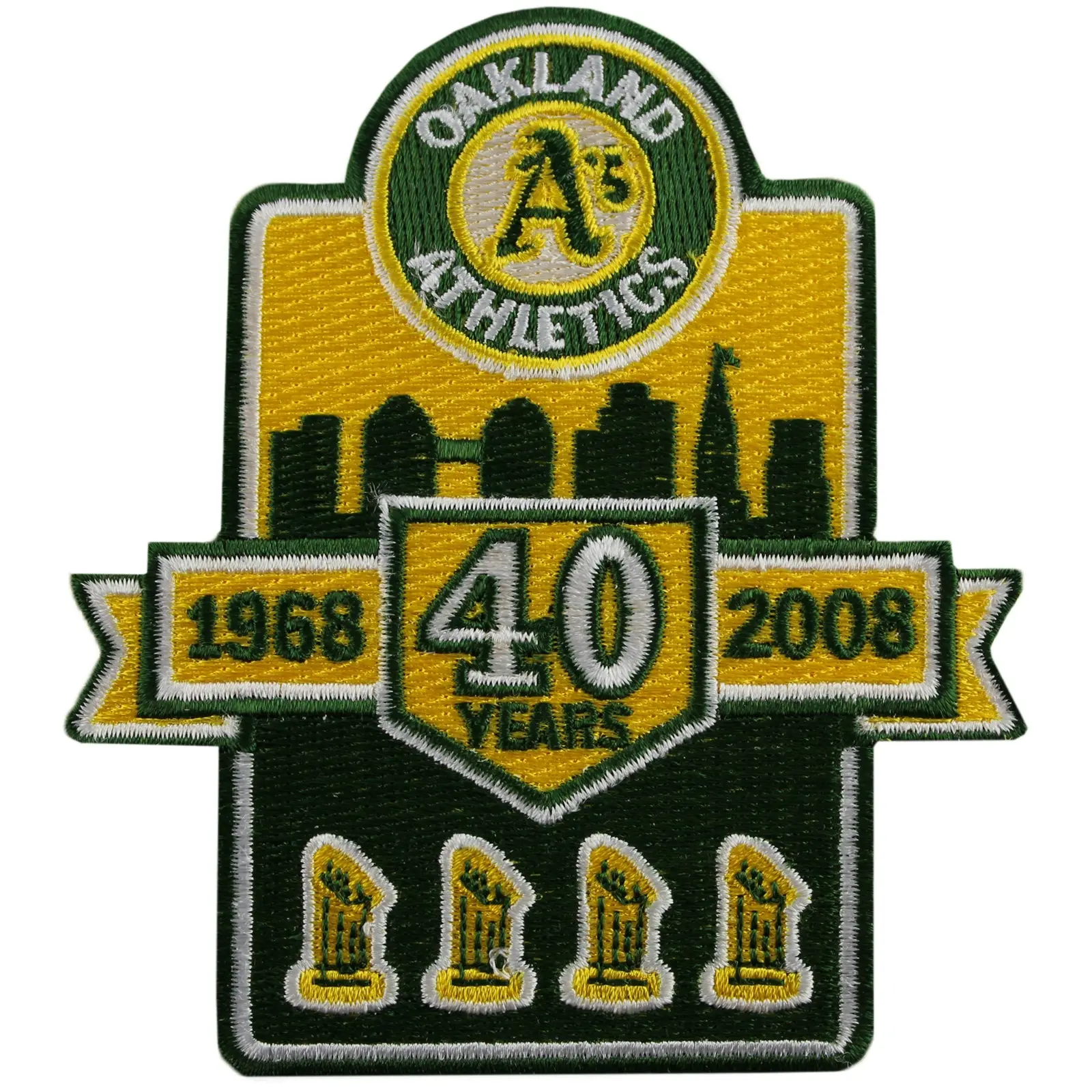 2008 Oakland A's Athletics 40 Years Patch (Trophy)