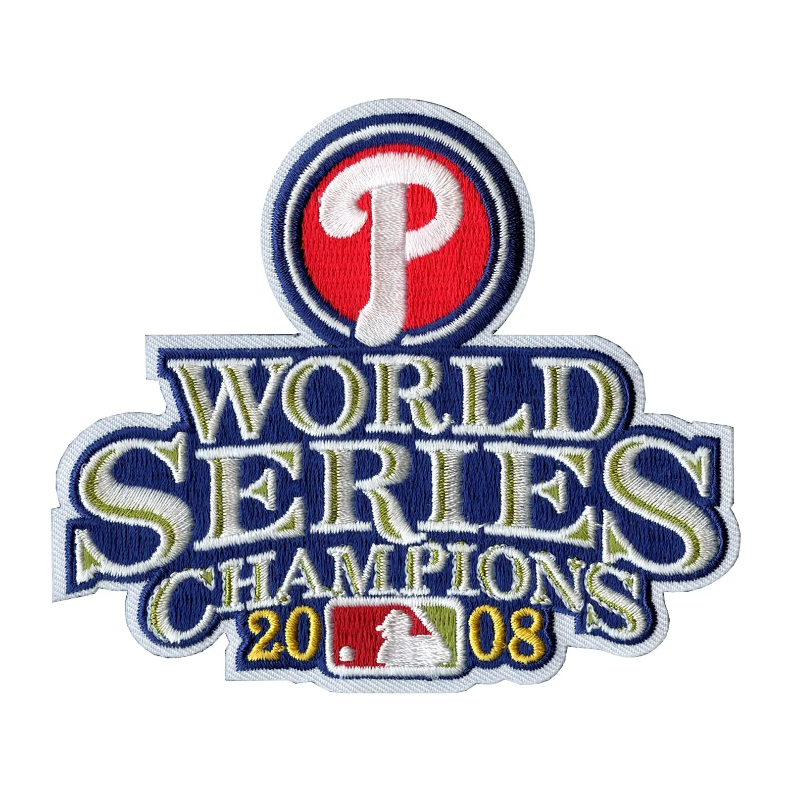 2008 Philadelphia Phillies MLB World Series Champions Circle 'P' Logo Jersey Patch