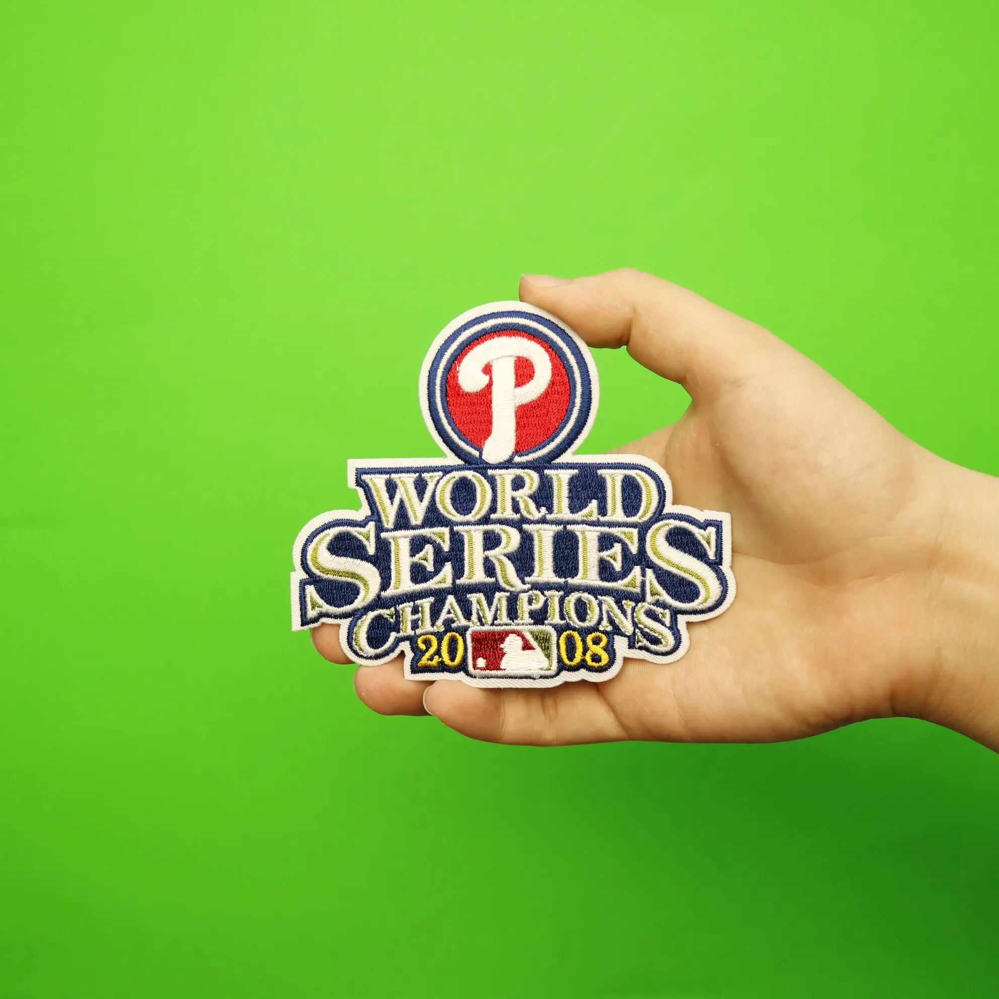 2008 Philadelphia Phillies MLB World Series Champions Circle 'P' Logo Jersey Patch - Image 2
