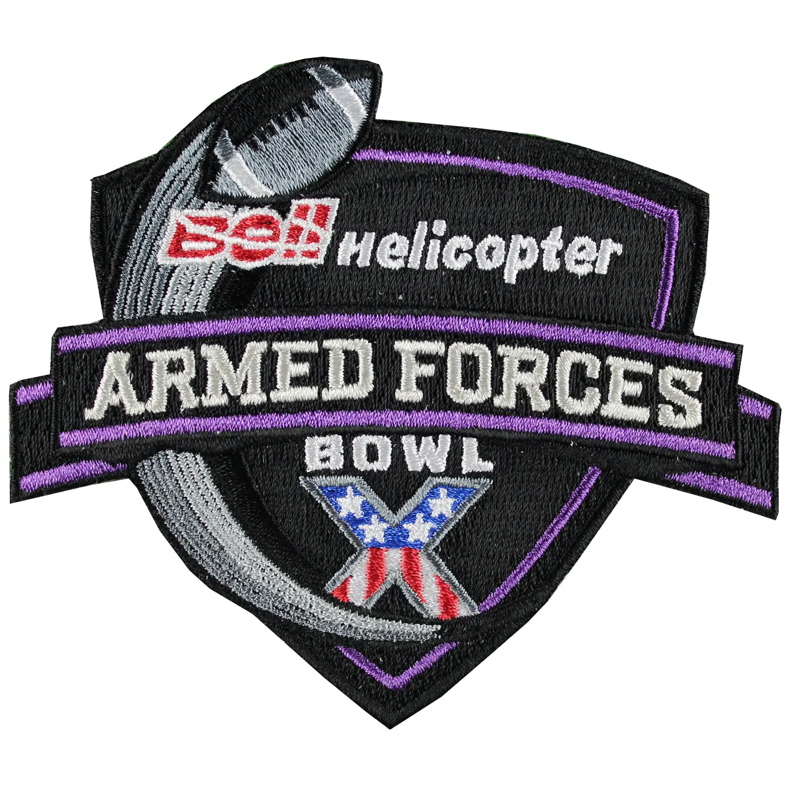 2012 Bell Helicopter Armed Forces Bowl Patch 'X' 10th Anniversary