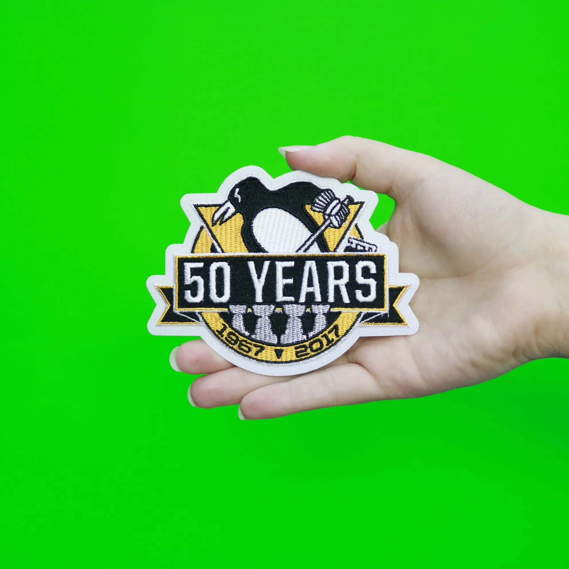 2017 Official Pittsburgh Penguins 50th Anniversary Jersey Patch - Image 2