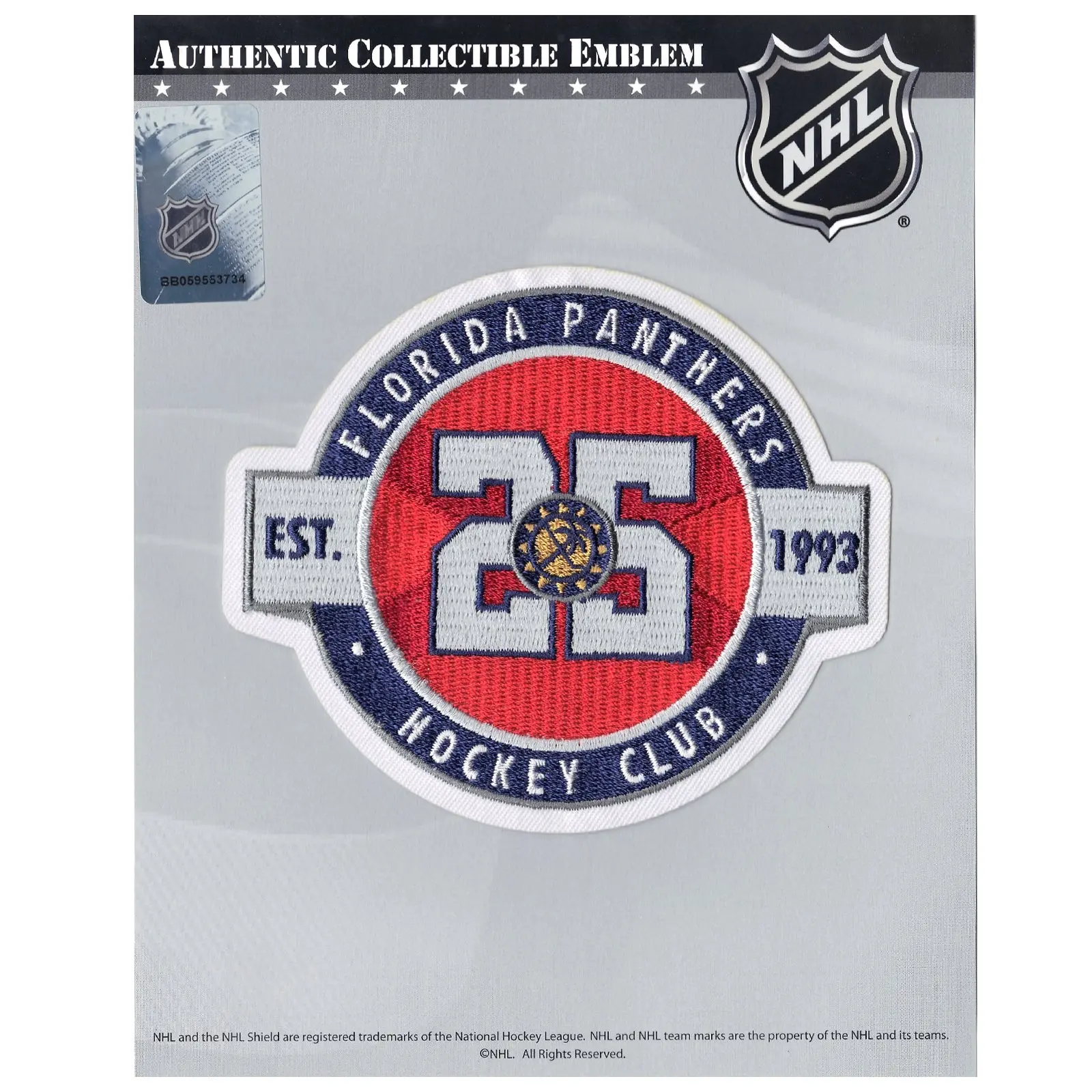 2018 Florida Panthers 25th Anniversary Season Jersey Patch (Red)
