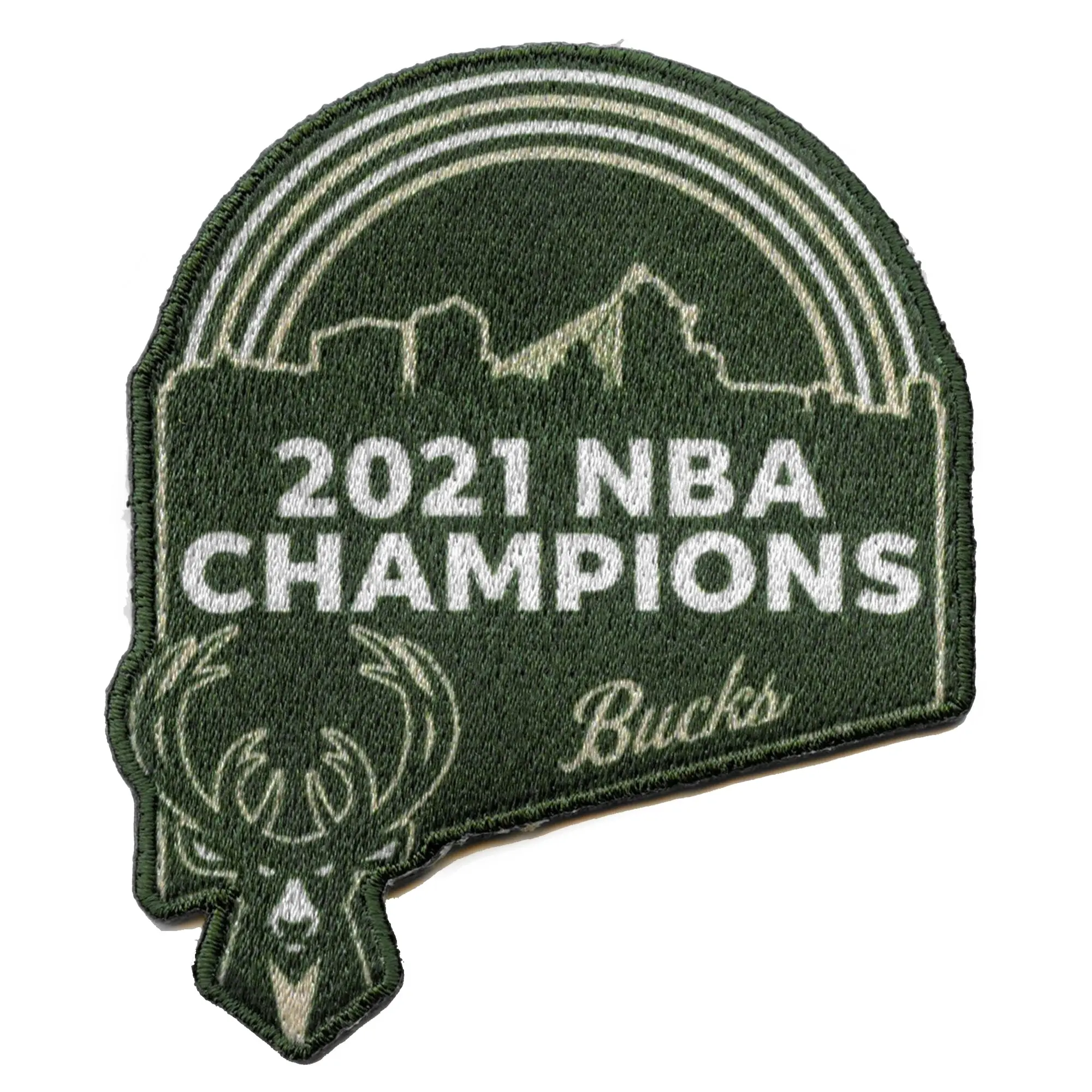 2021 NBA Finals Champions Milwaukee Bucks Rainbow Patch