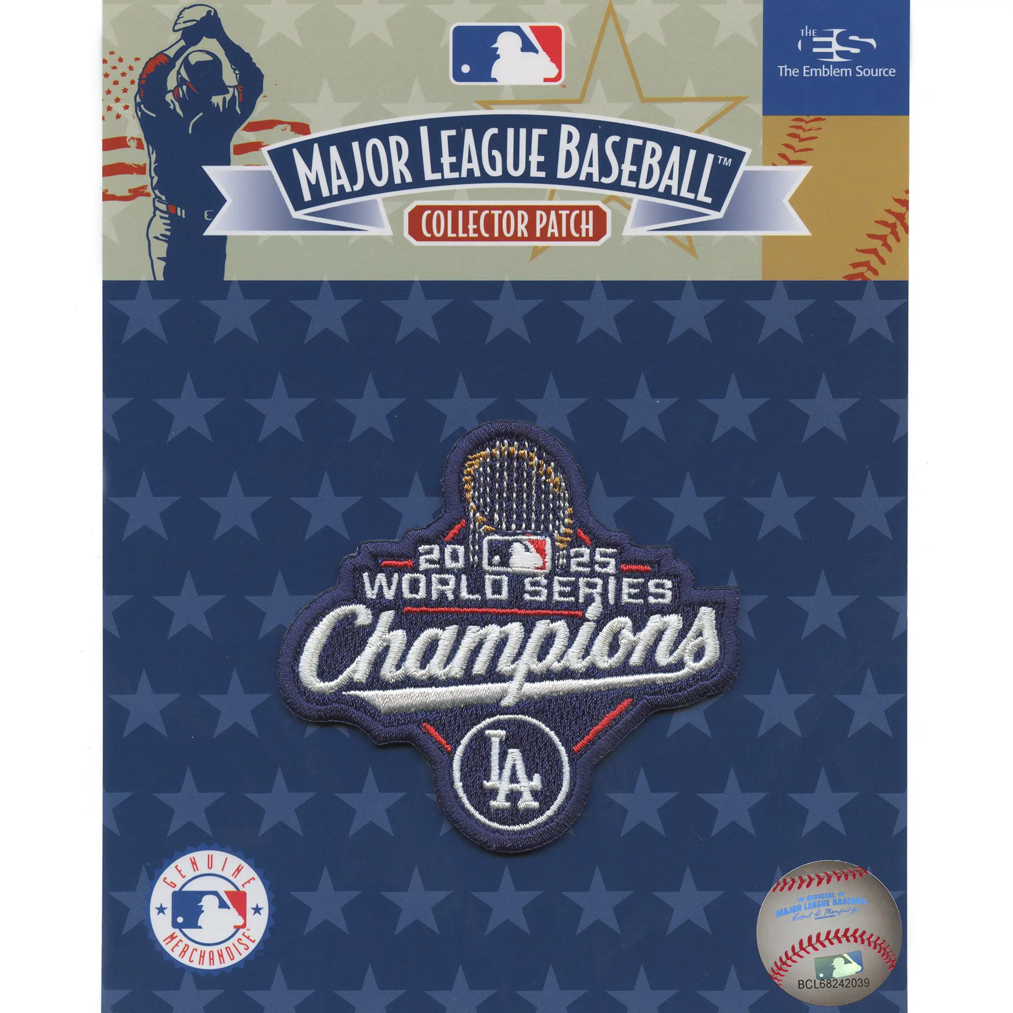 2025 MLB World Series Champions Los Angeles Dodgers Jersey Patch - Image 2