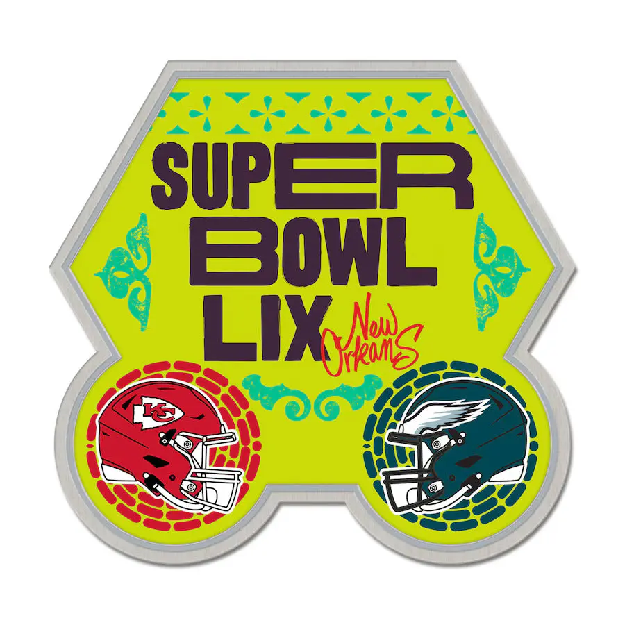 2025 NFL Super Bowl LIX 59 Dueling Philadelphia Eagles Kansas City Chiefs Pin