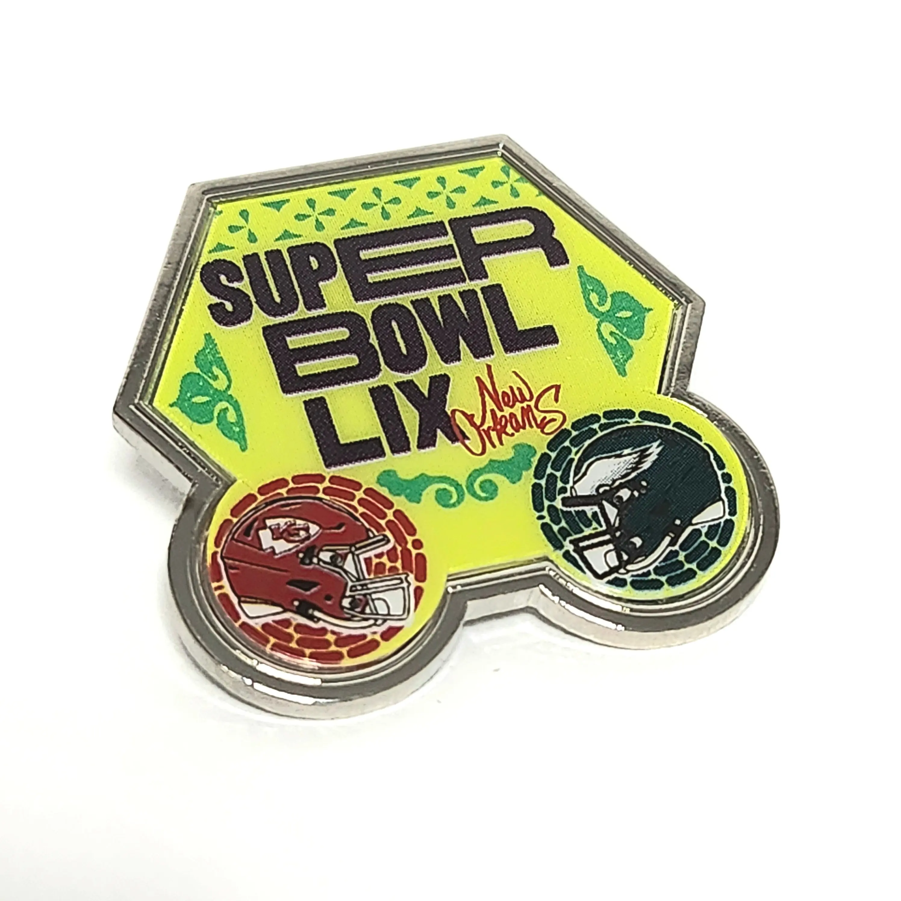 2025 NFL Super Bowl LIX 59 Dueling Philadelphia Eagles Kansas City Chiefs Pin - Image 2
