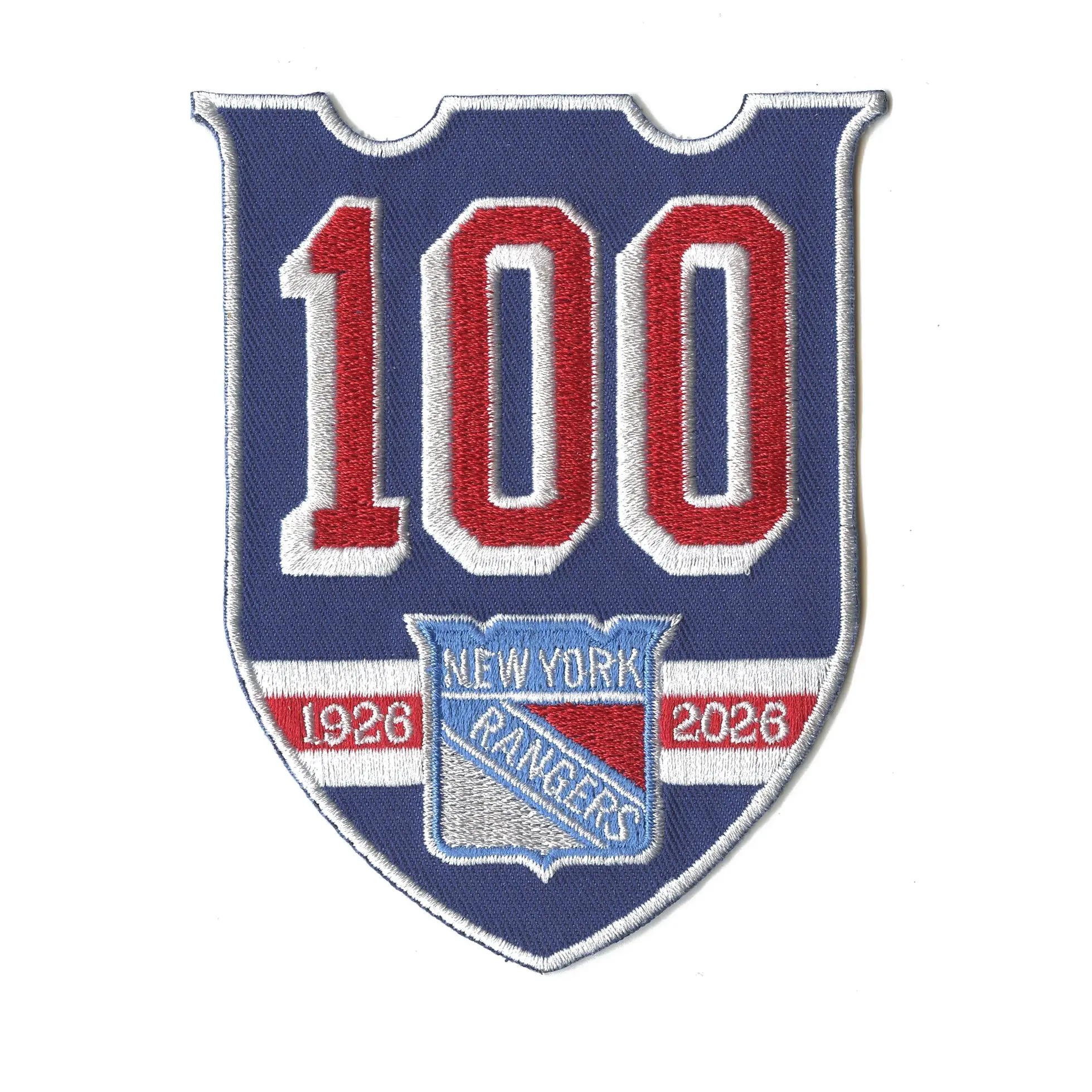 2025 Official New York Rangers 100th Anniversary Jersey Patch - Image 2