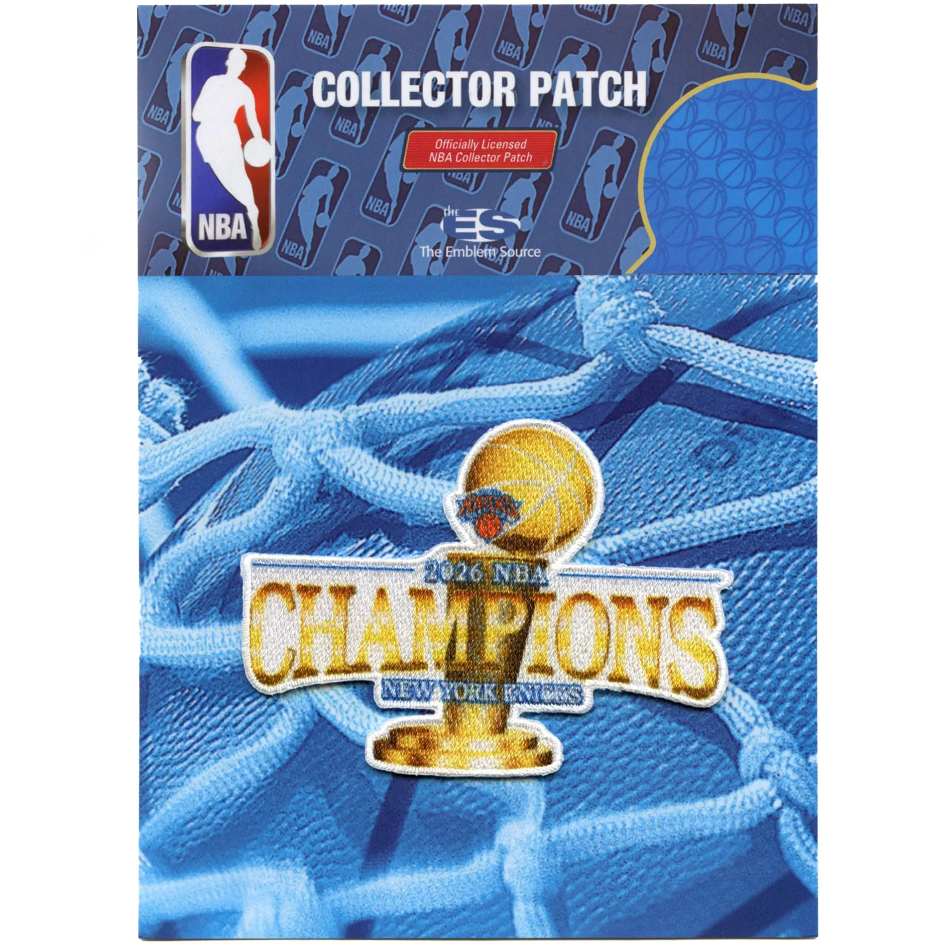 2026 NBA Finals Champions Official Sublimated Trophy Patch New York Knicks - Image 2