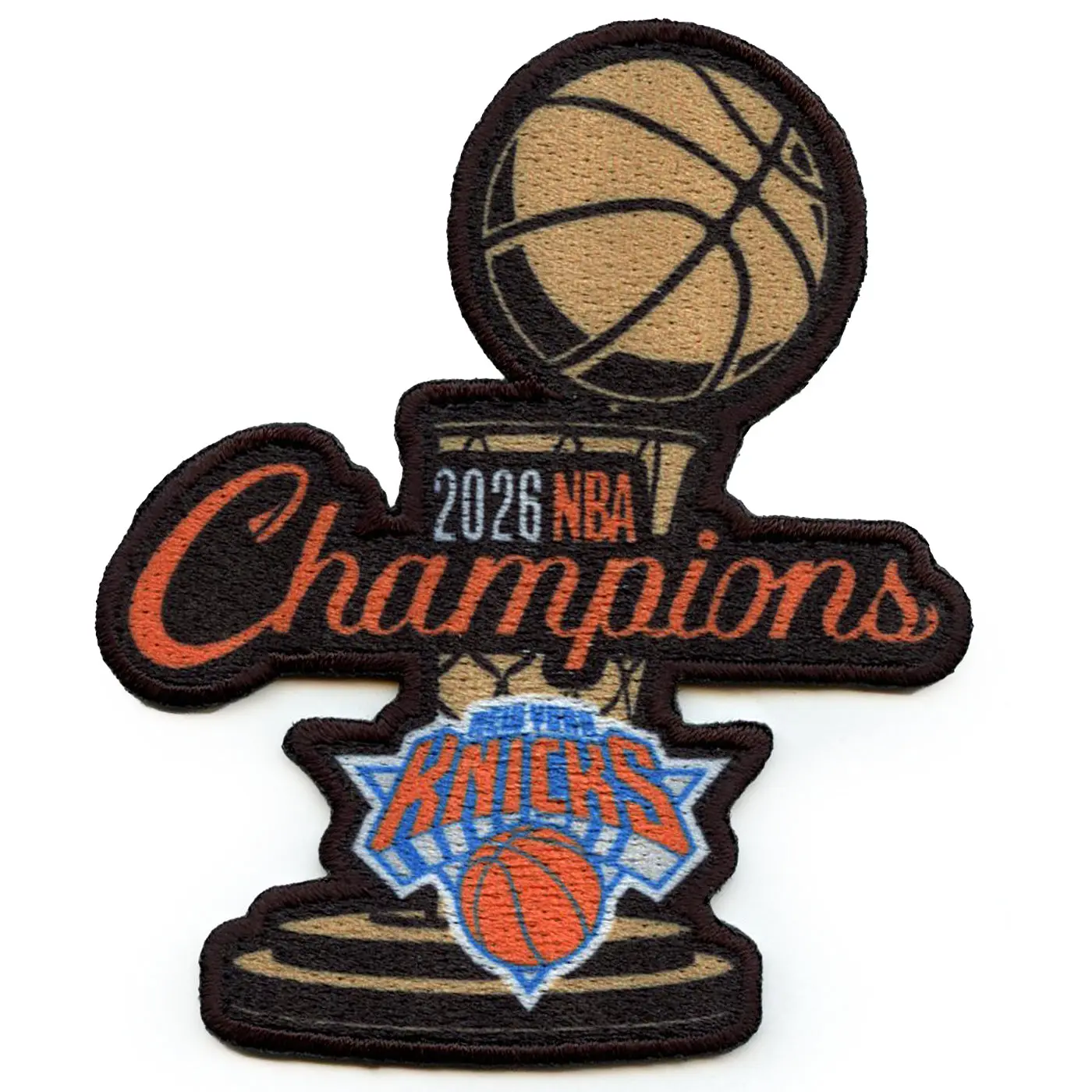 2026 NBA Finals Champions Official Trophy Patch New York Knicks (Pre-Order)