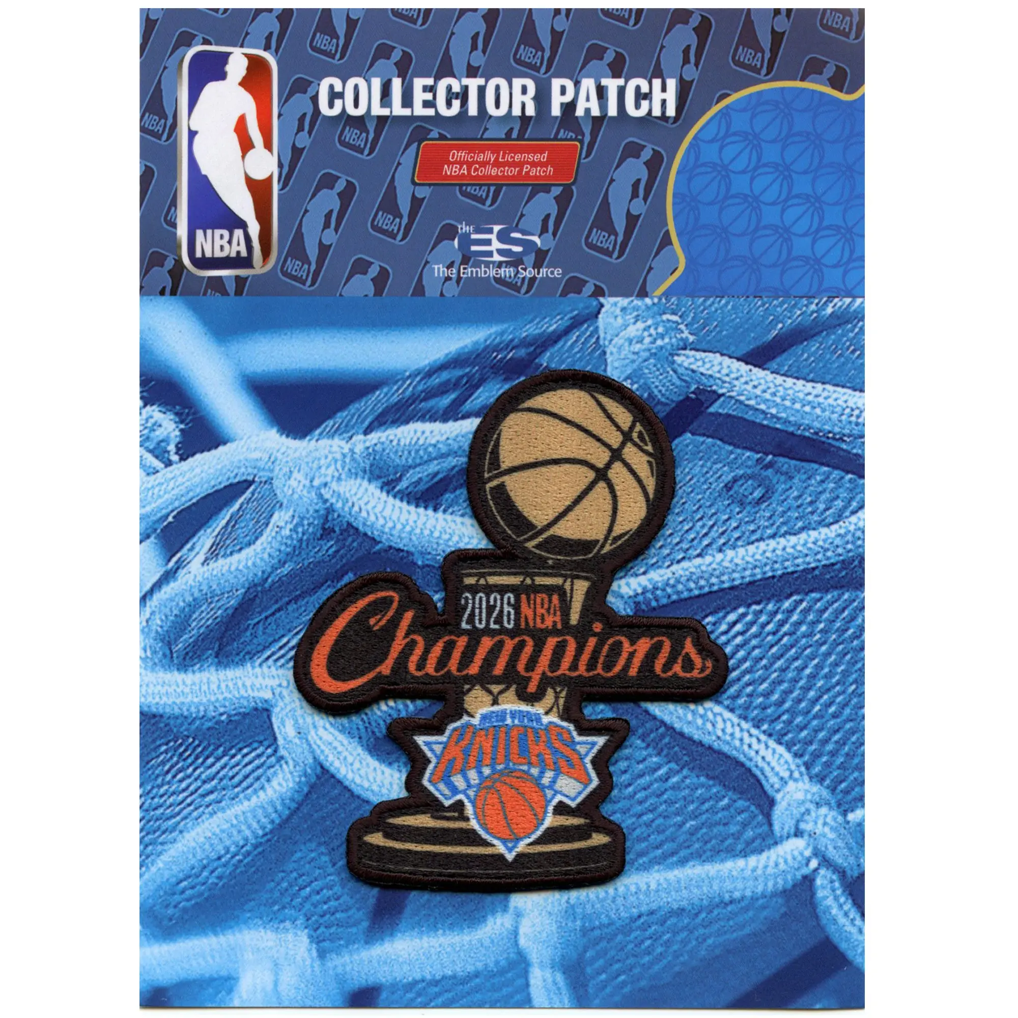 2026 NBA Finals Champions Official Trophy Patch New York Knicks (Pre-Order) - Image 2