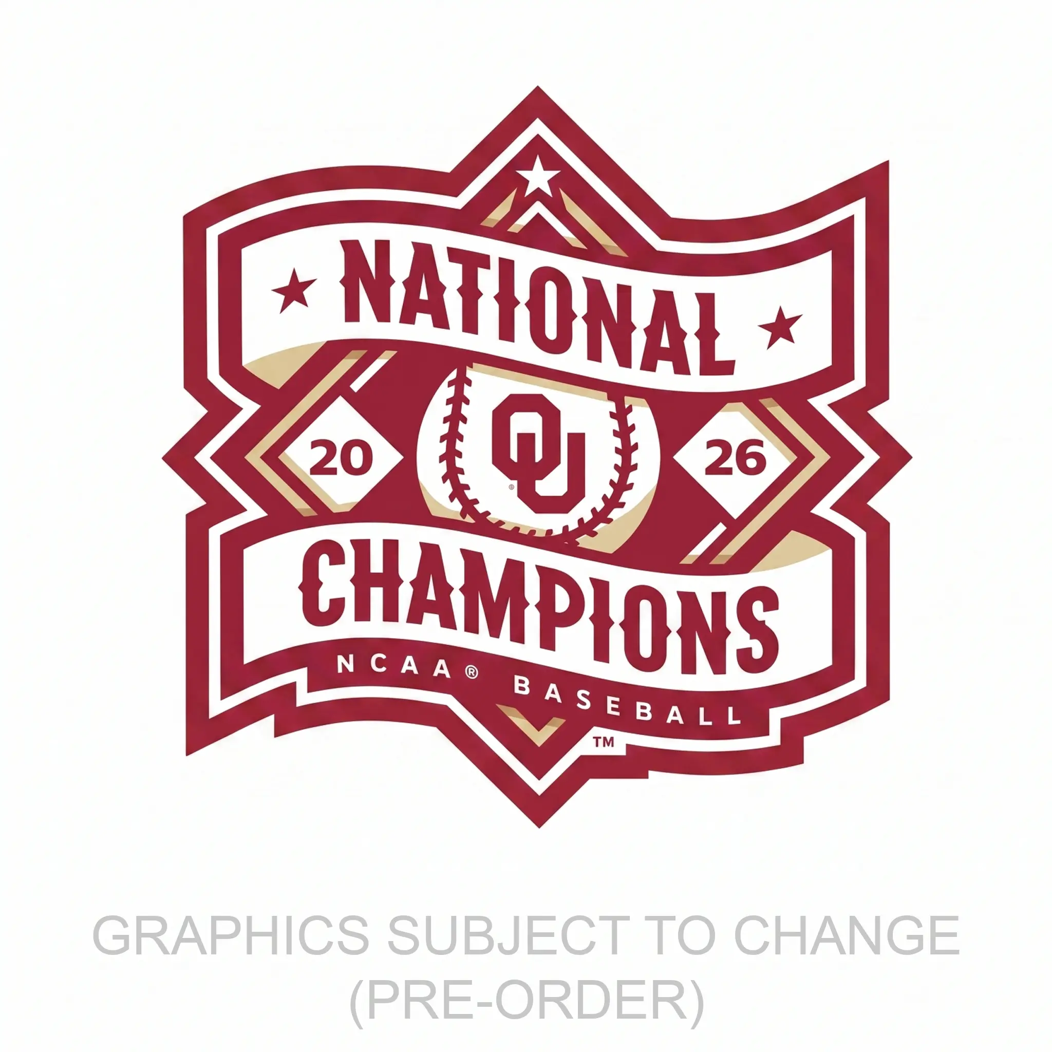 2026 NCAA Men's College World Series Champions Oklahoma Sooners Jersey Patch