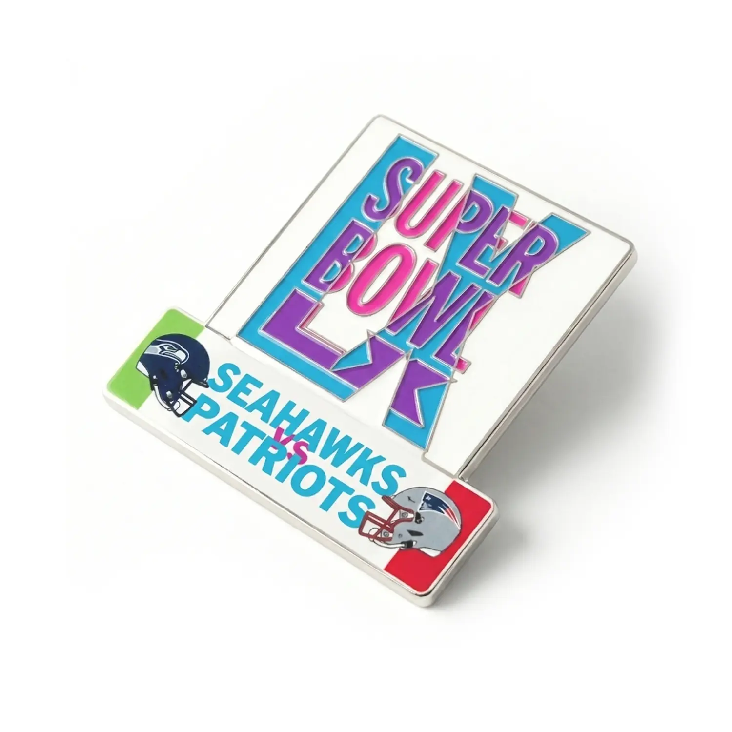 2026 NFL Super Bowl LX 60 New England Patriots vs Seattle Seahawks Dueling Pin