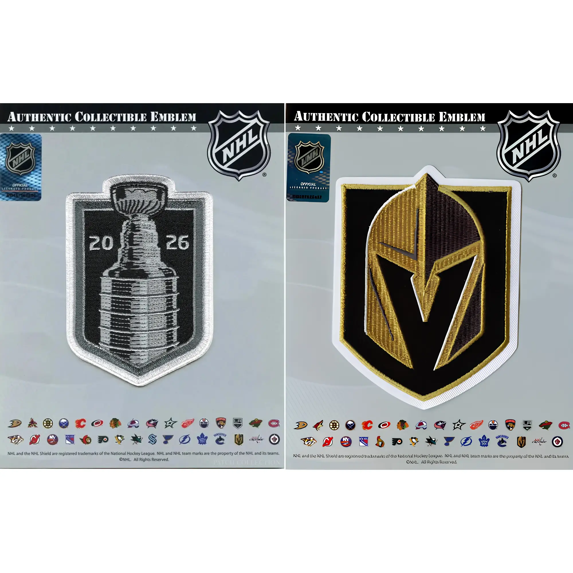 2026 NHL Stanley Cup and Las Vegas Golden Knights Jersey Patch Combo