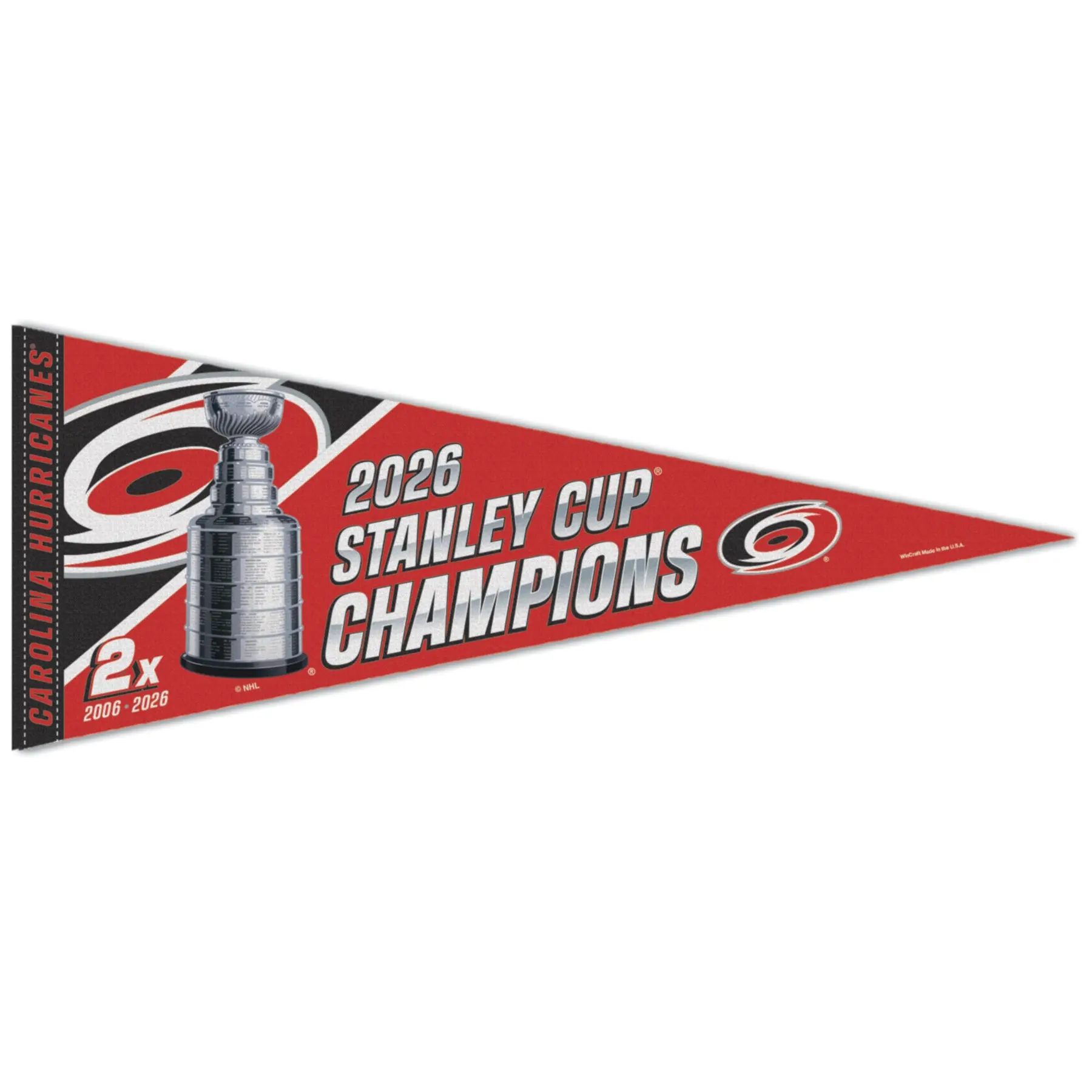 2026 NHL Stanley Cup Final Champions Premium Pennant Carolina Hurricanes