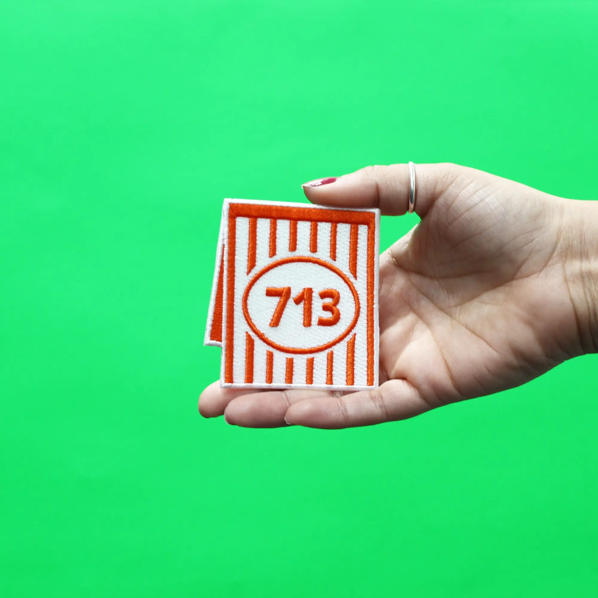 713 Table Tent Patch Texas Fast Food Embroidered Iron On - Image 2