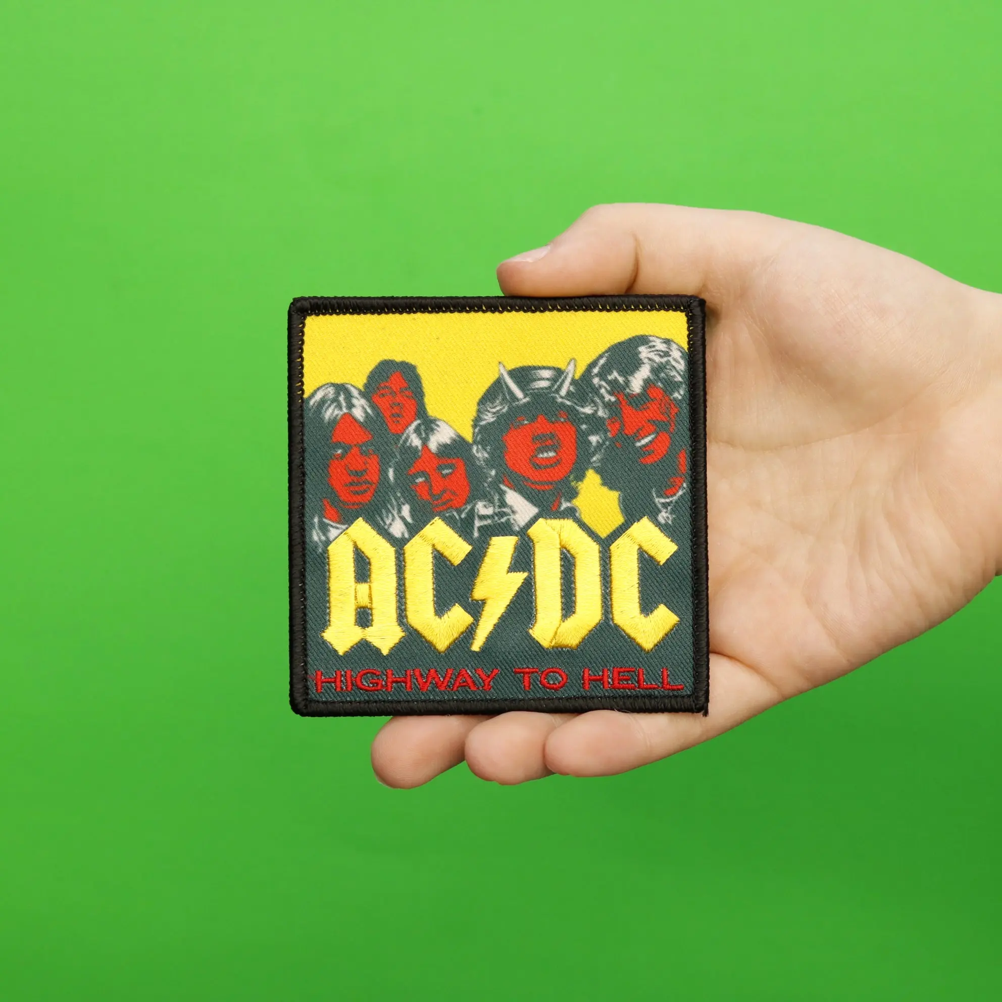 ACDC Highway To Hell Sublimated Square Embroidered Iron On Patch - Image 2