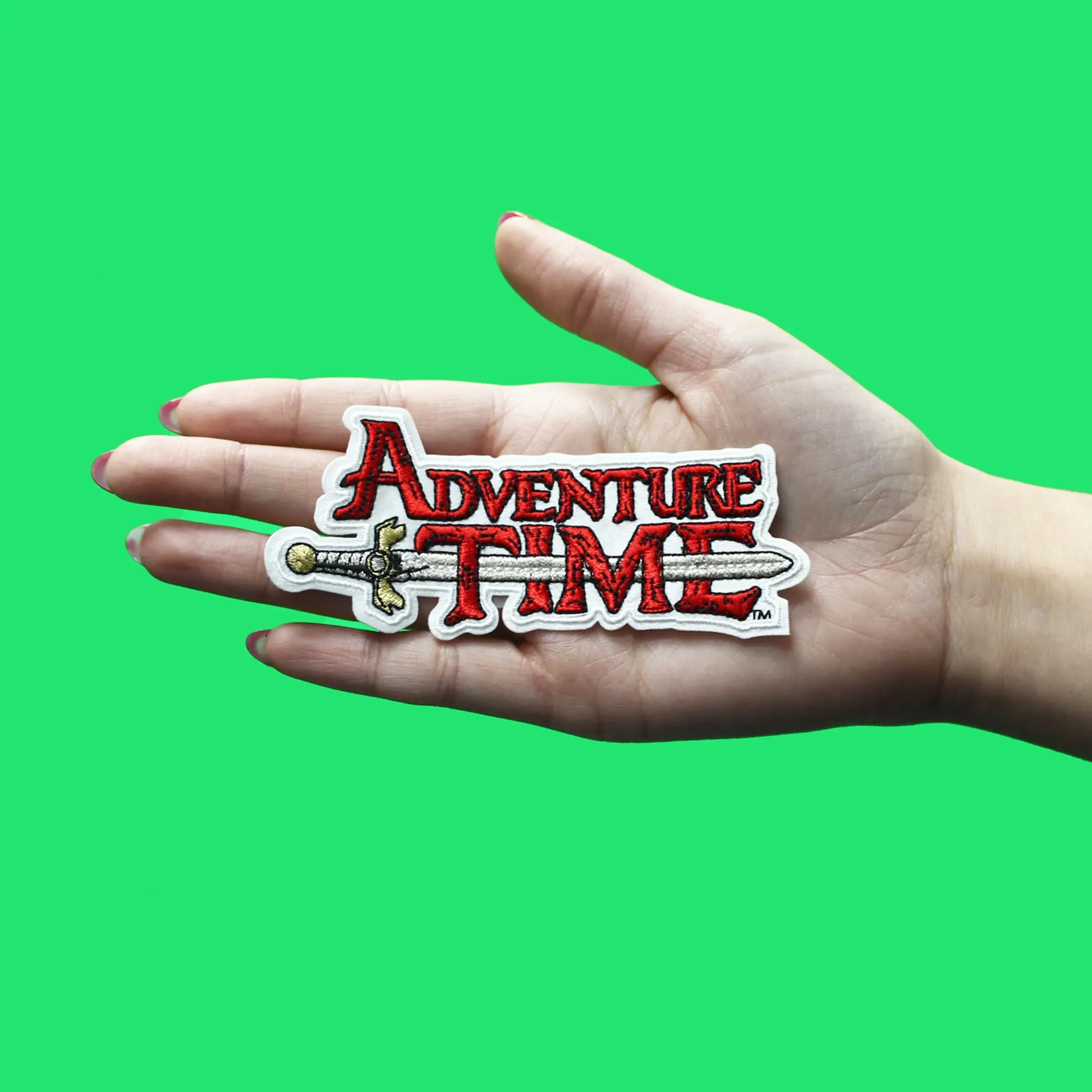 Adventure Time Main Logo Patch Cartoon Network Animation Embroidered Iron-On - Image 2