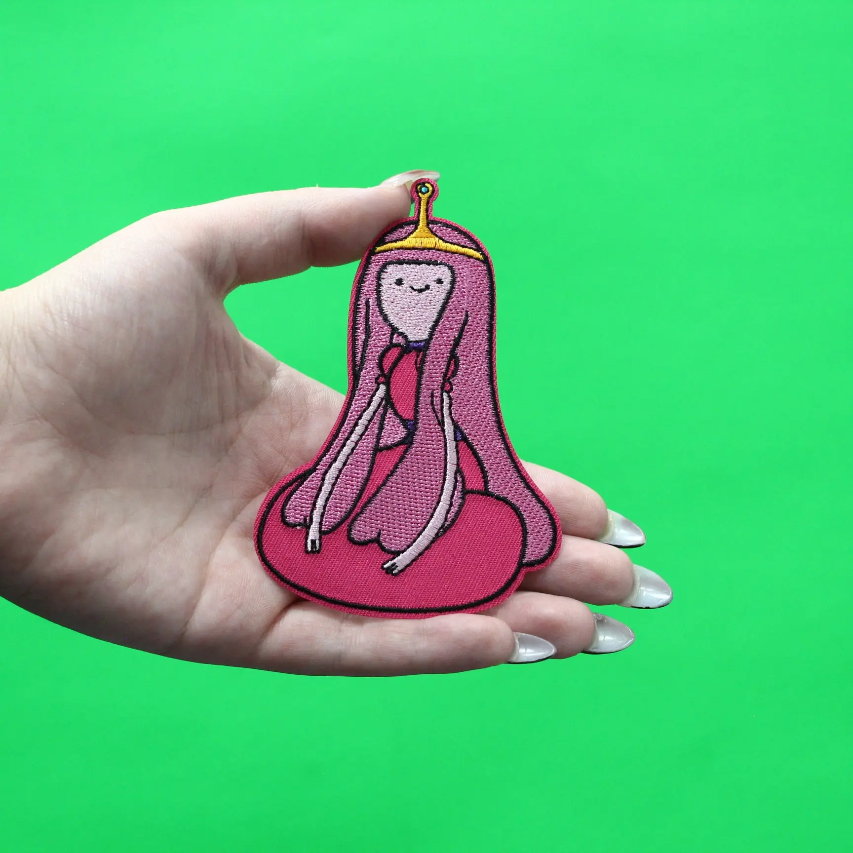Adventure Time Princess Bubblegum Sitting Patch Cartoon Network Animation Embroidered Iron On - Image 2