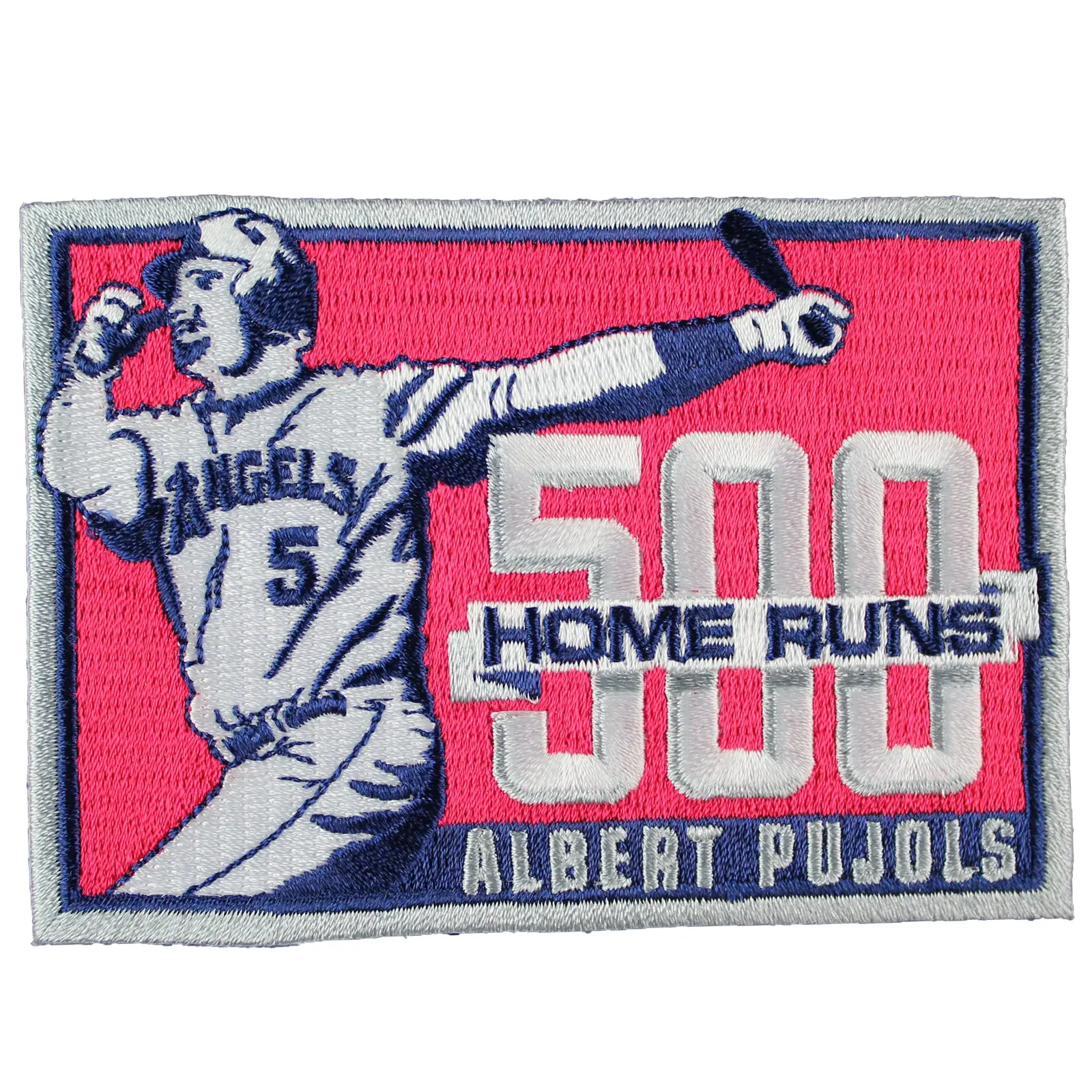 Albert Pujols 500th Home Runs Commemorative Patch Los Angeles Angels (2014)