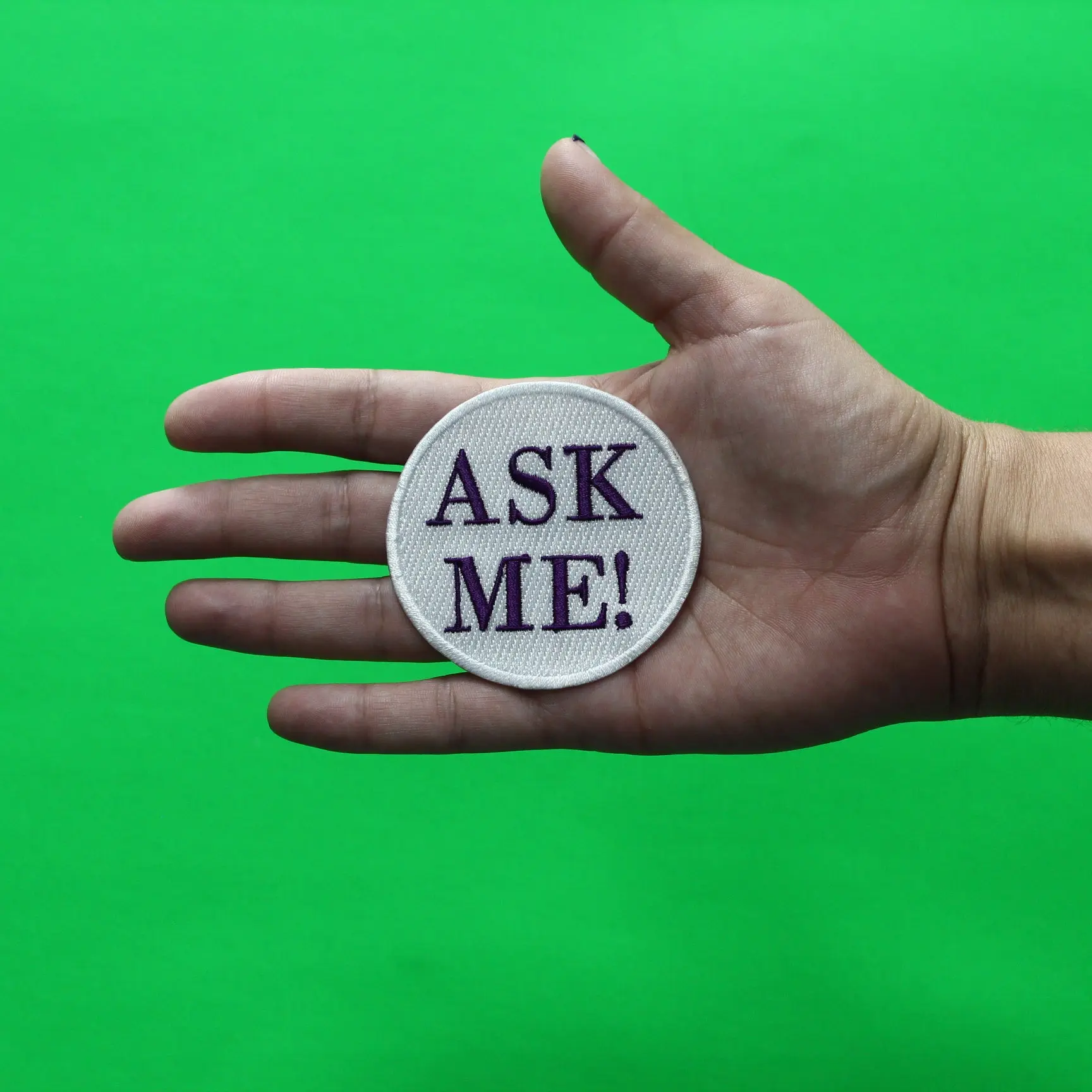 Ask Me Pin Patch Strange Popular Television Embroidered Iron On - Image 2
