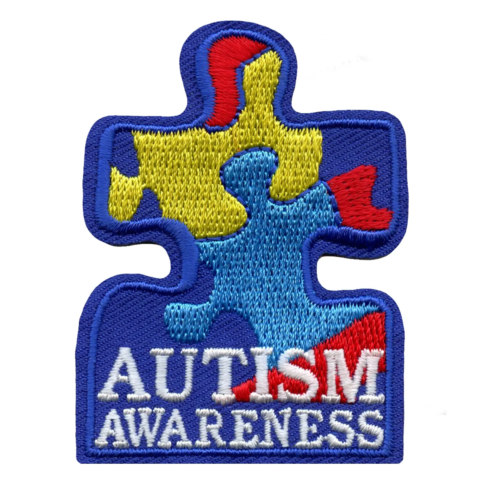 Autism Awareness Puzzle Patch October Support Month Embroidered Iron-On