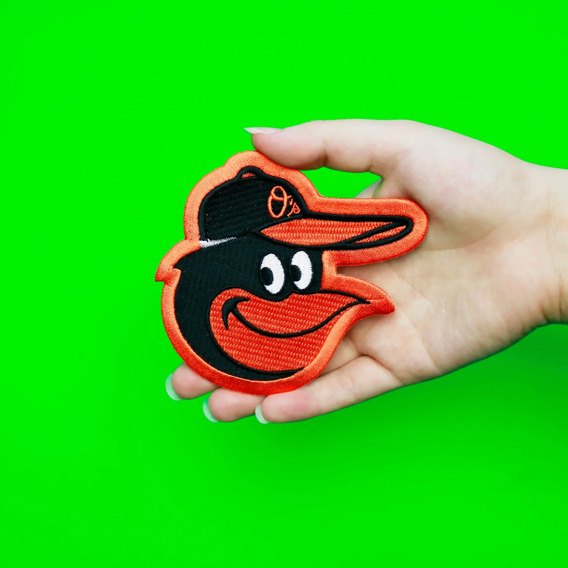Baltimore Orioles Cartoon Bird Hat Logo Patch Mascot - Image 2