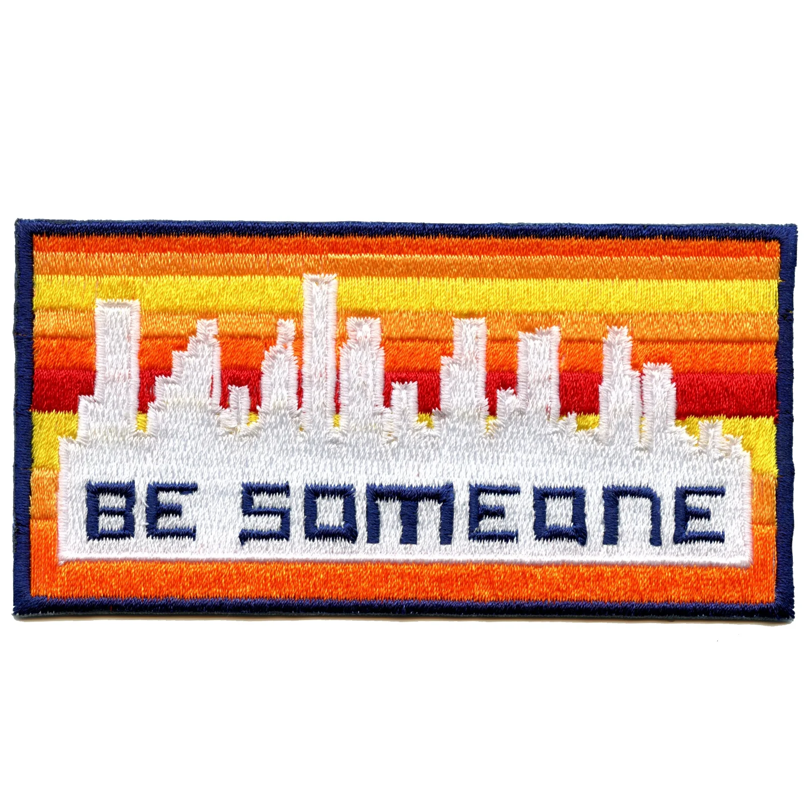 "Be Someone" Houston Patch Parody Rainbow Box Logo Embroidered Iron-On