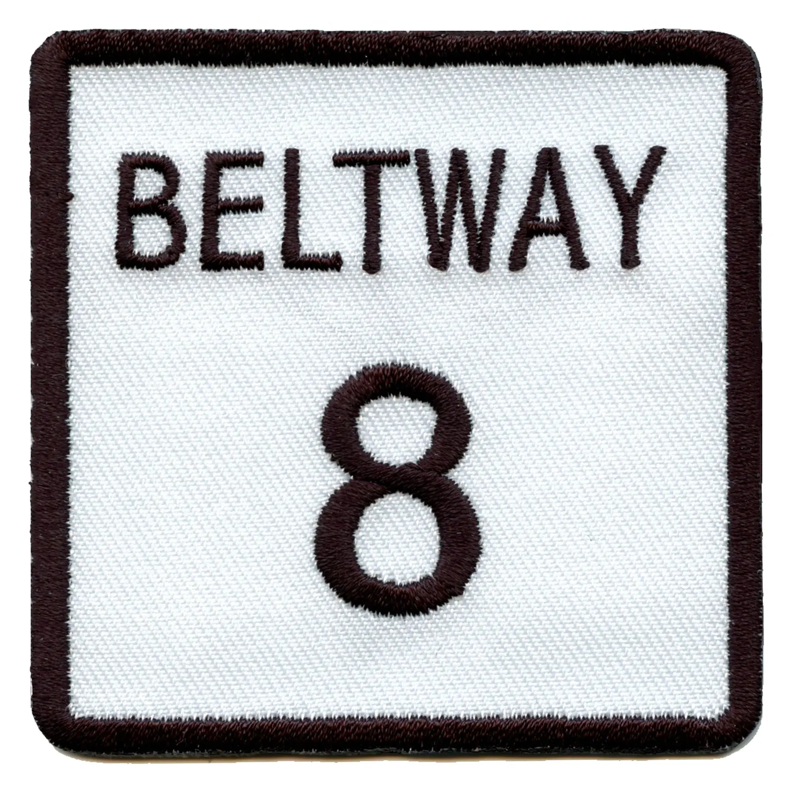 Beltway 8 Highway Sign Embroidered Iron On Patch