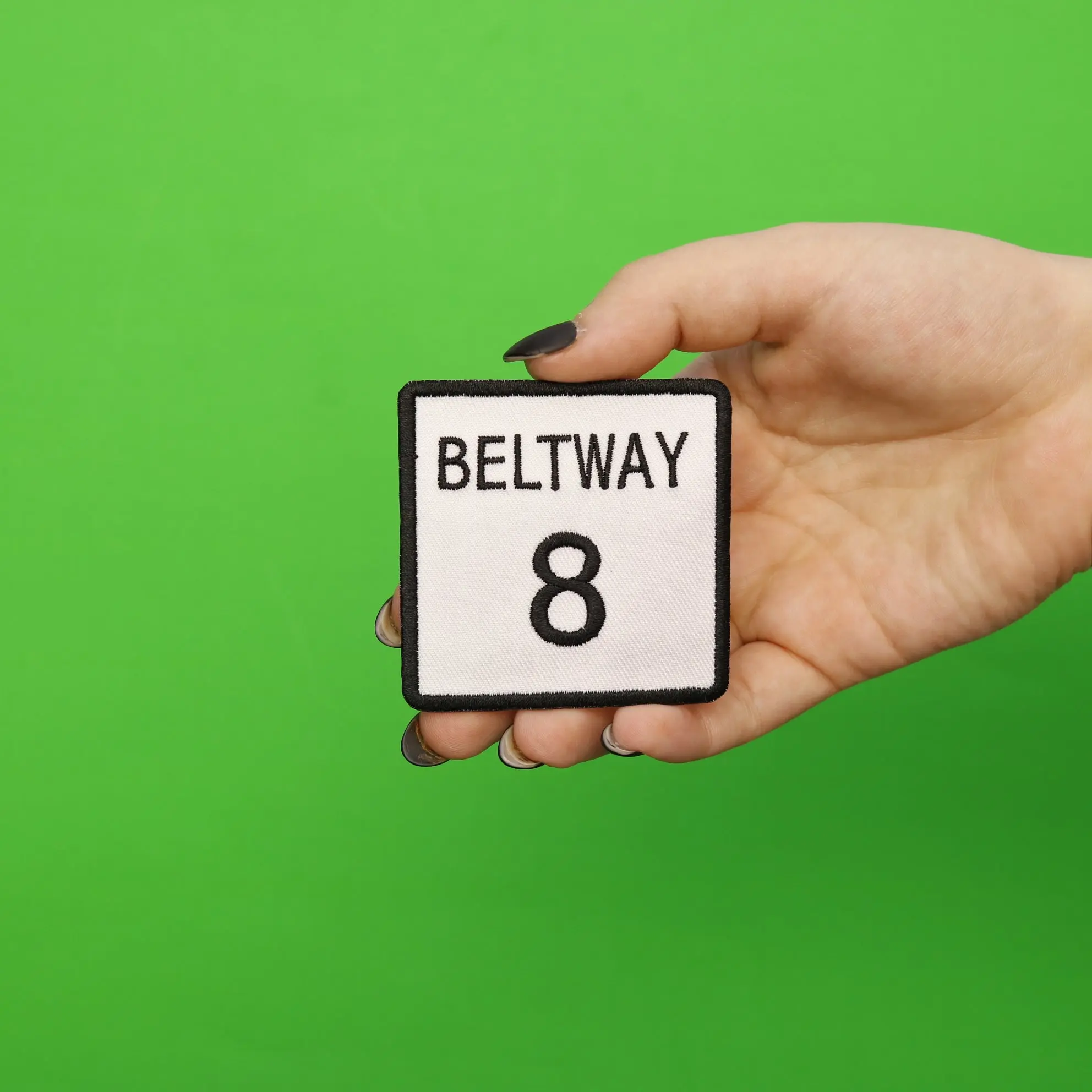 Beltway 8 Highway Sign Embroidered Iron On Patch - Image 2