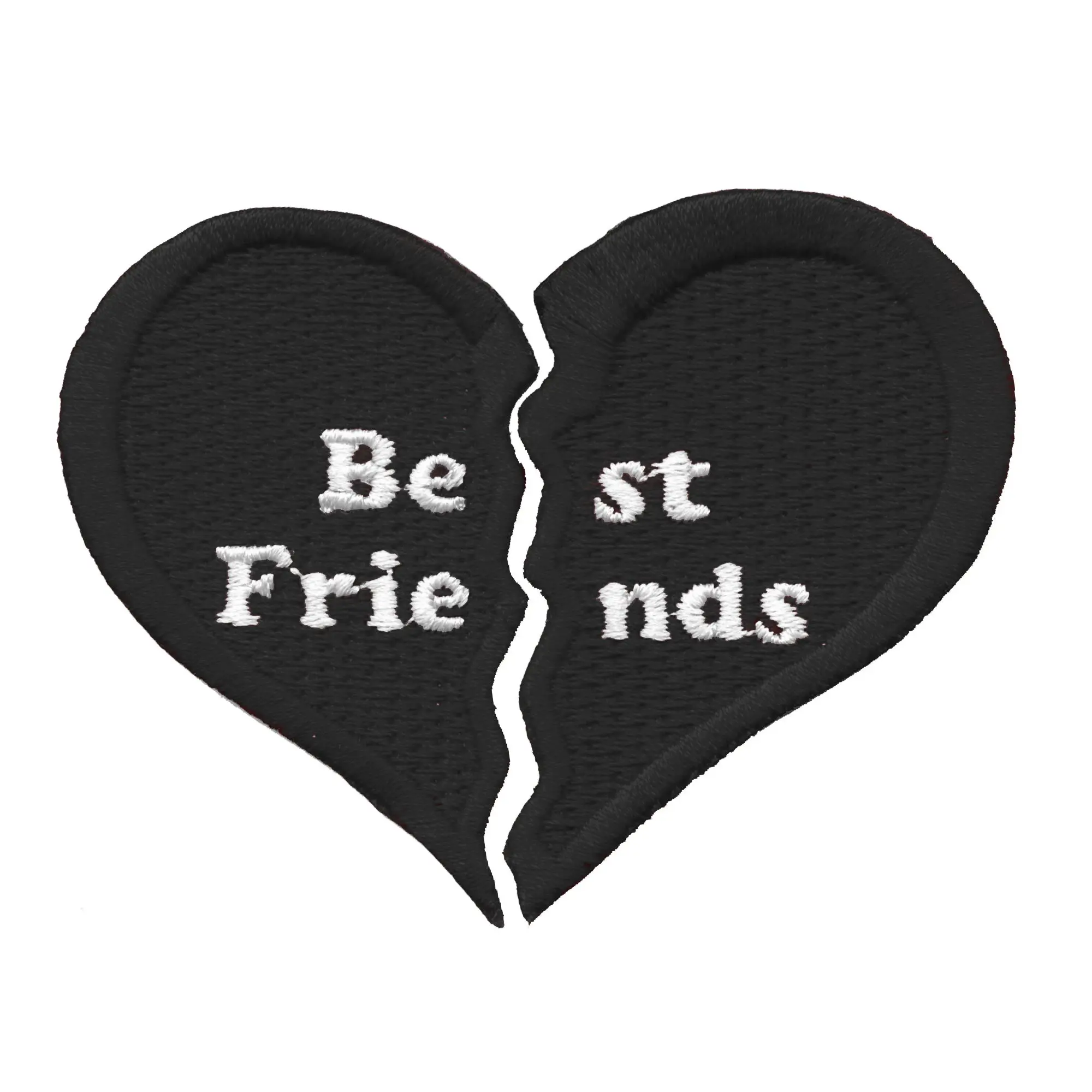 Best Friends Broken Heart Alternative Iron On Patch Set - Image 2