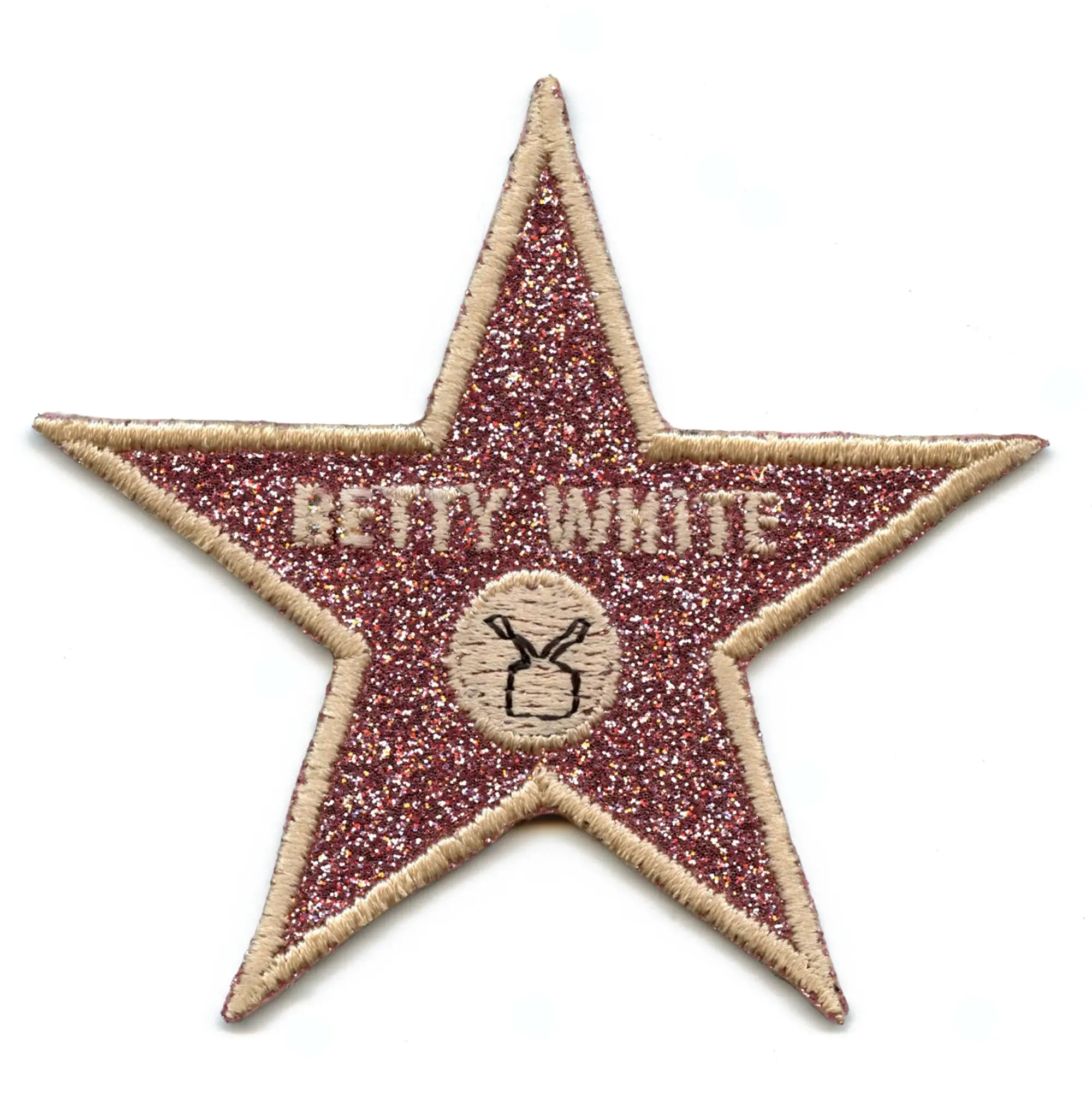 Betty White Hollywood Star Patch Walk of Fame Embroidered Iron-on