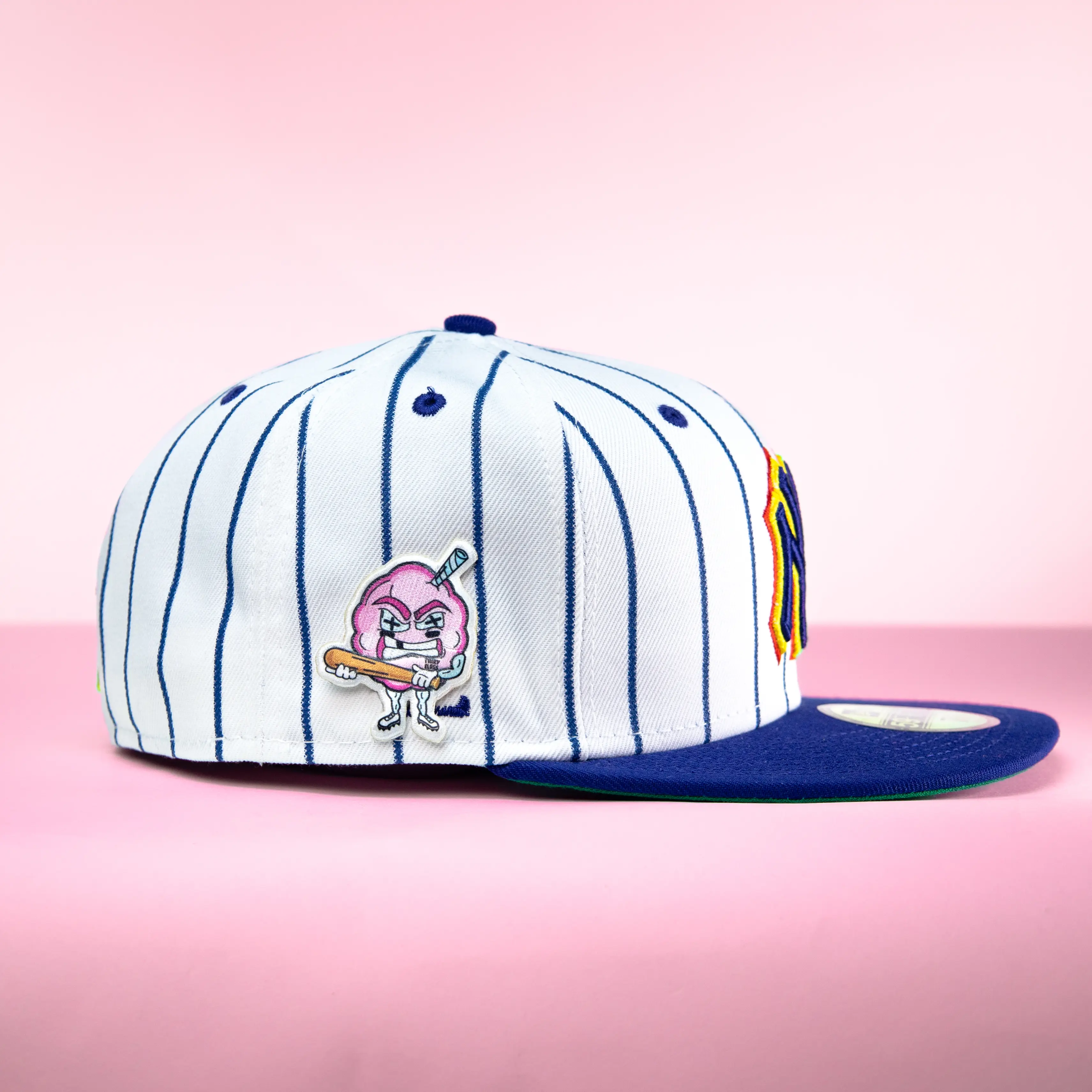 Cotton Candy Bubblegum Hat Patch Baseball Flavor Embroidered Iron On - Image 2