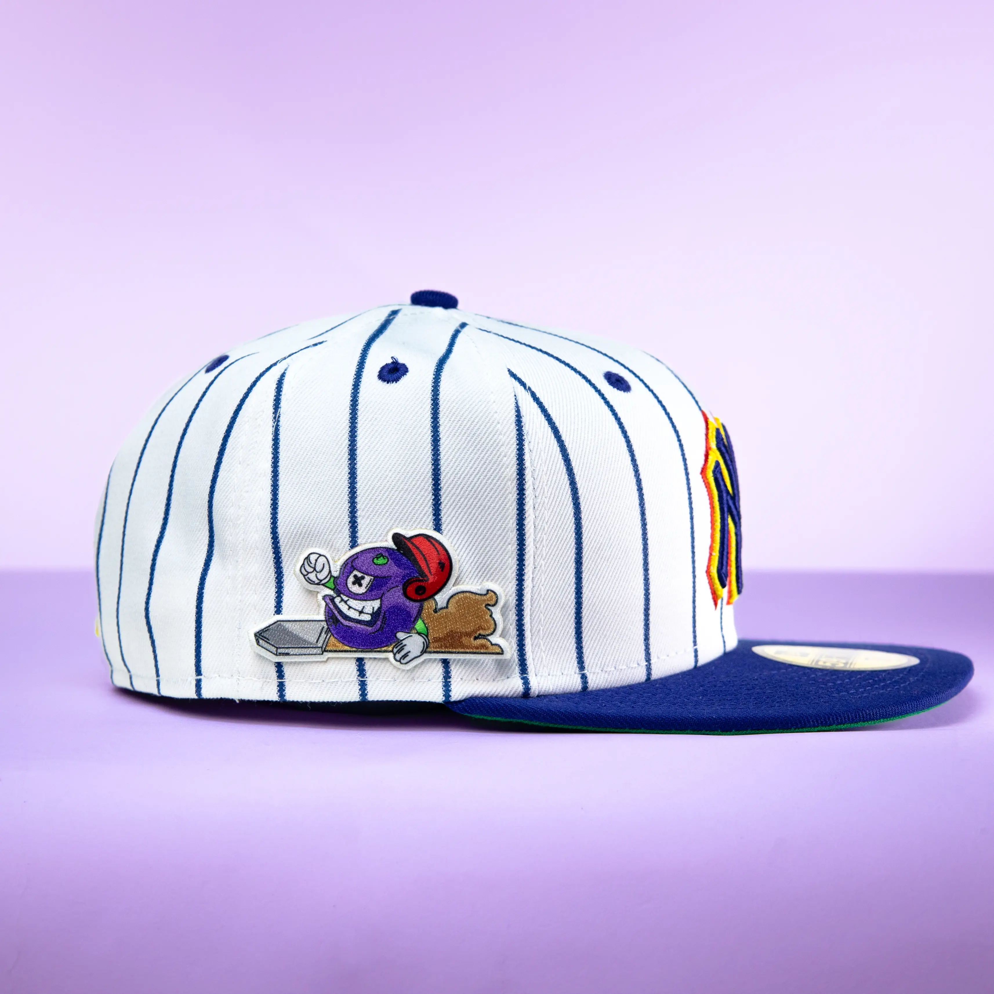 Grape Bubblegum Hat Patch Baseball Flavor Embroidered Iron On - Image 2