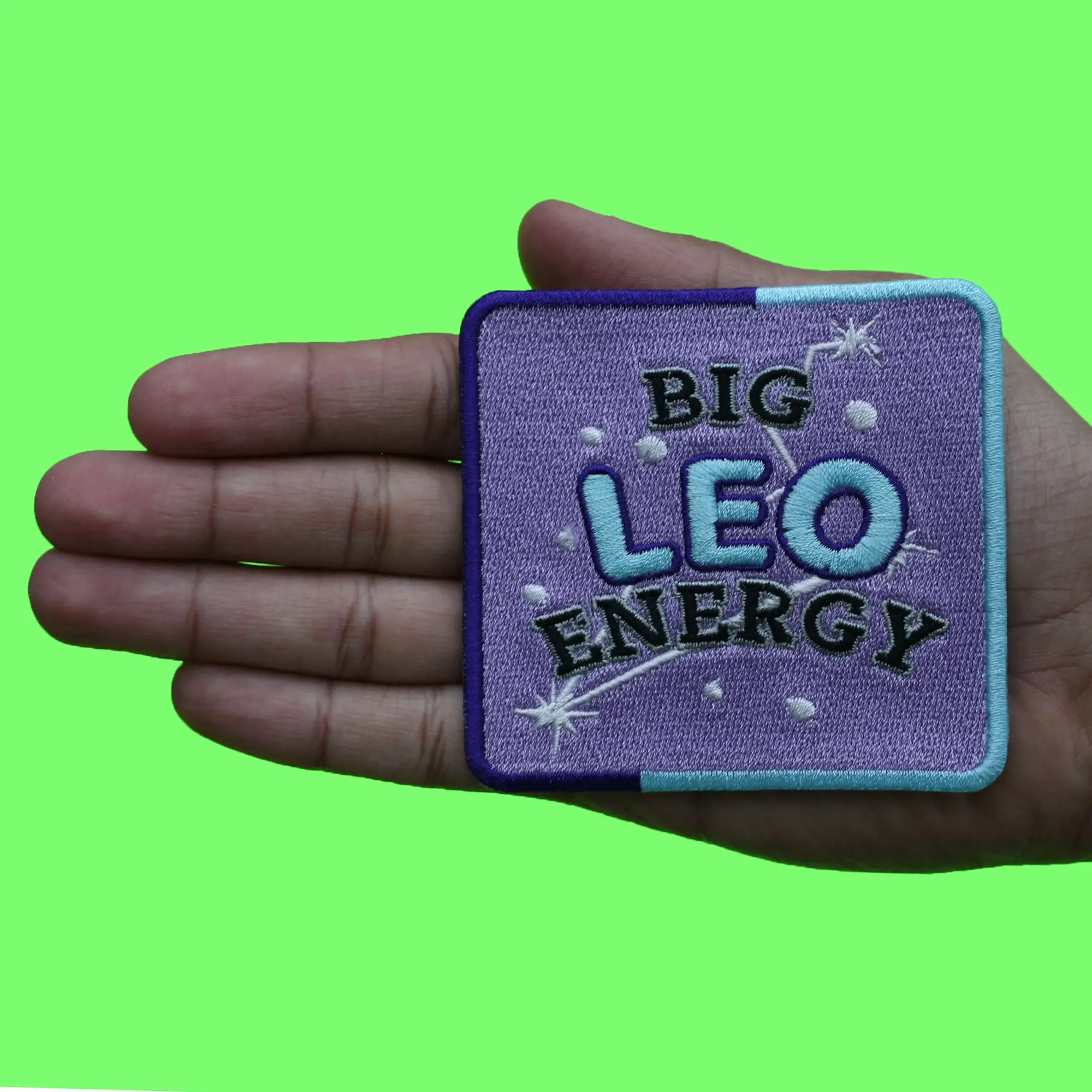 Big Leo Energy Patch Constellation Zodiac Box Embroidered Iron On - Image 2