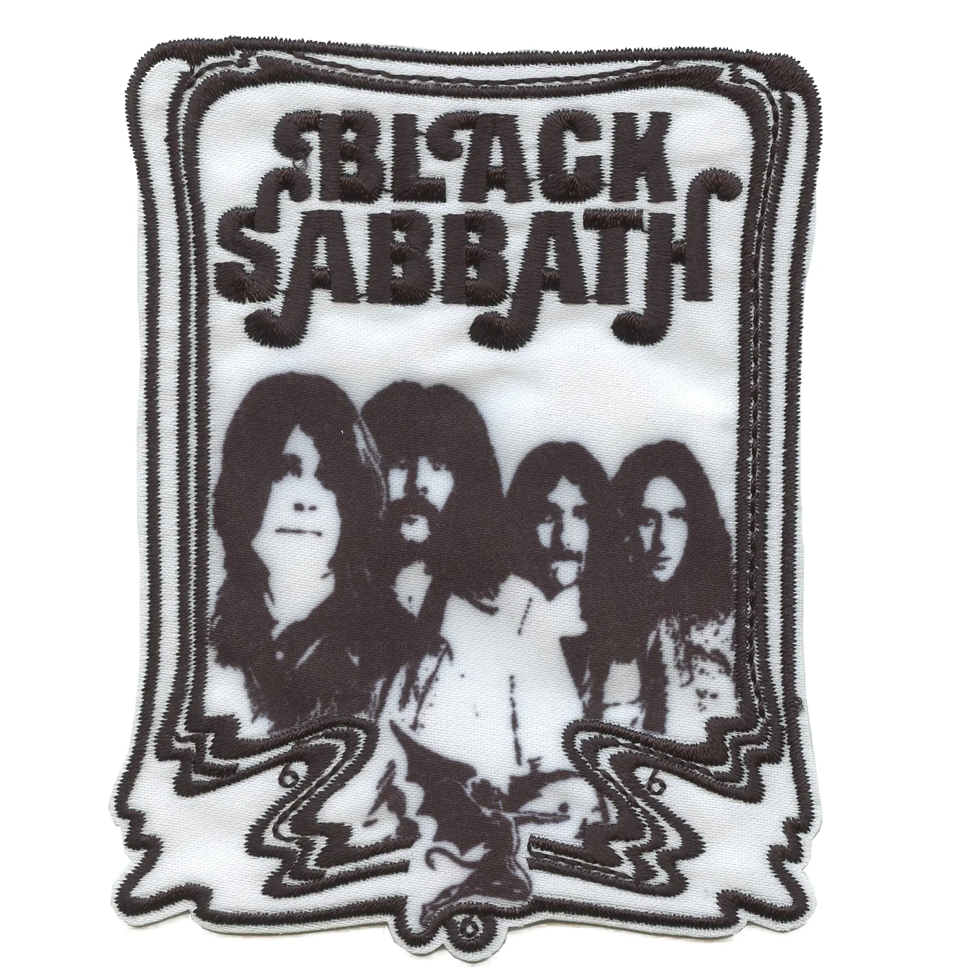 Black Sabbath Band Poster Patch World Tour Members Sublimated Embroidery Iron-On