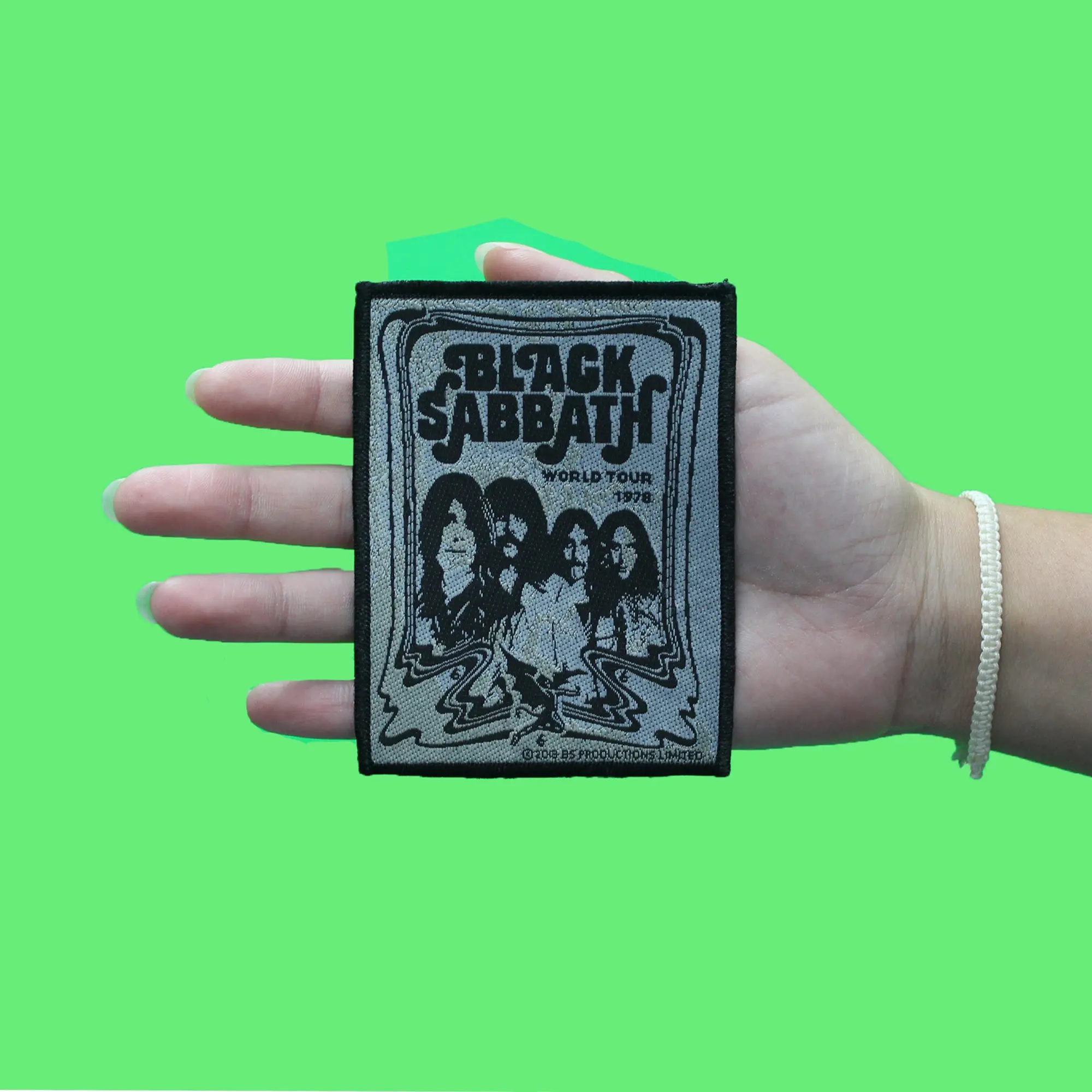 Black Sabbath Poster Patch World Tour Members Woven Sew-On - Image 2