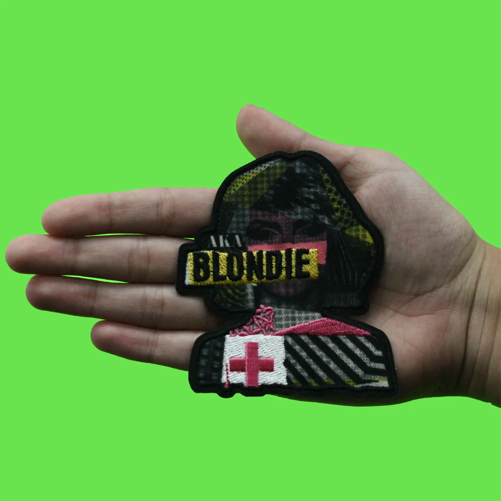 Blondie Magazine Collage Patch New Wave Portrait Sublimated Embroidered Iron On - Image 2