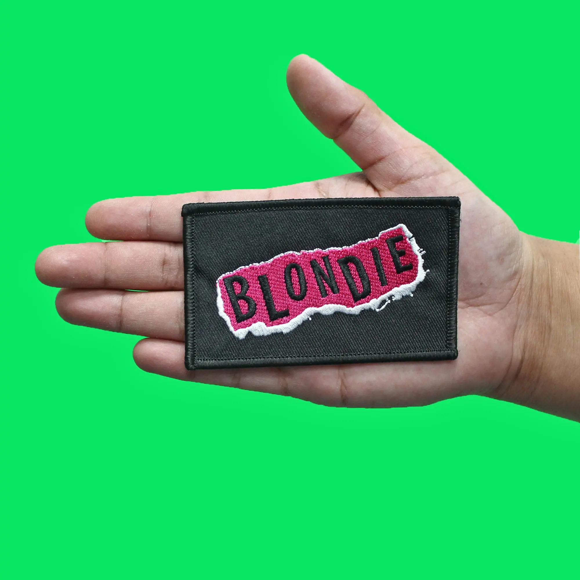 Blondie Pink Punk Logo Patch Women Rock Icon Embroidered Iron On - Image 2