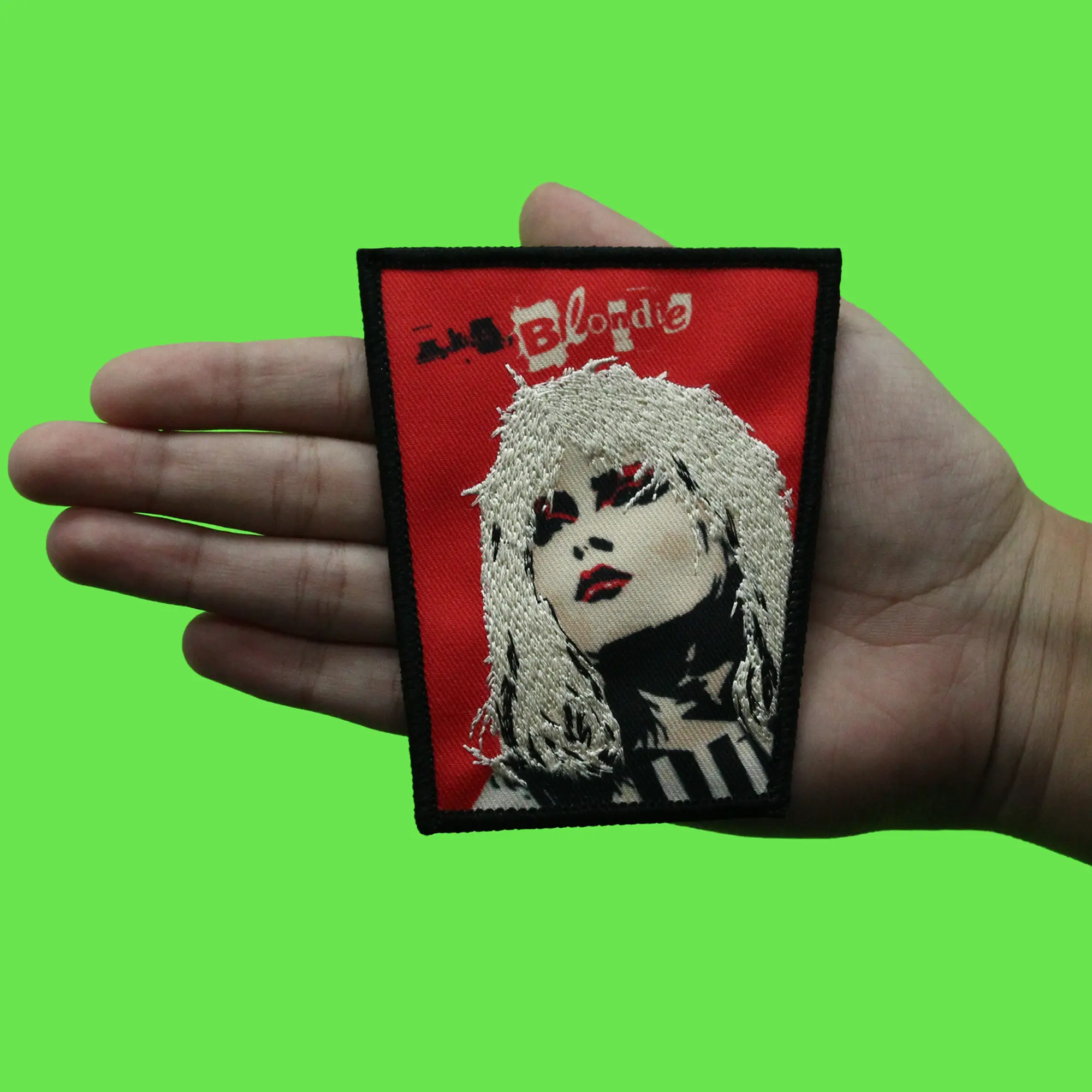 Blondie Red Billy Patch Portrait New Wave Sublimated Embroidered Iron On - Image 2