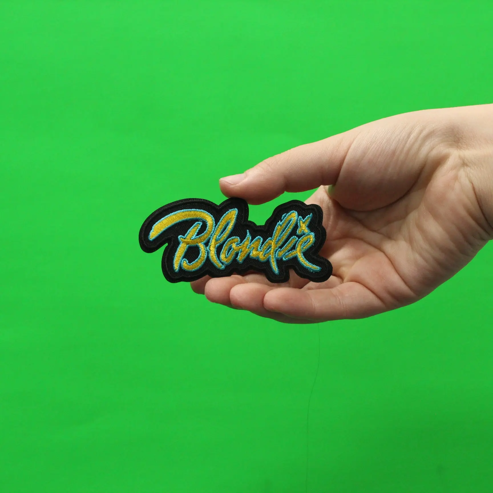 Blondie Retro Cursive Script Embroidered Iron On Patch - Image 2
