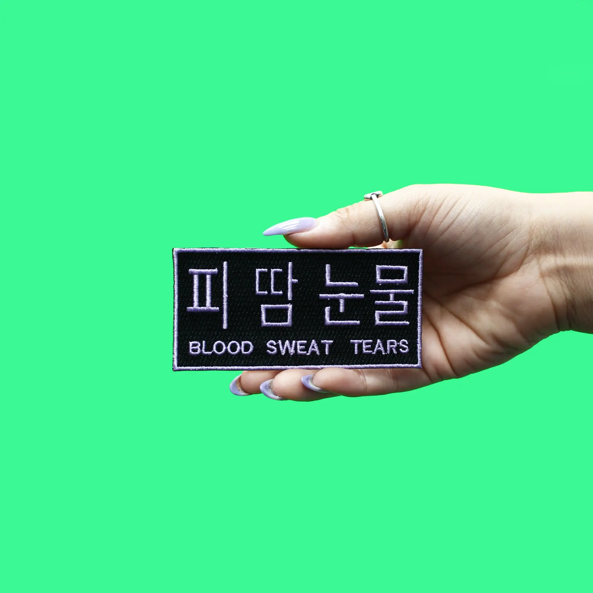 Blood Sweat Tears Patch KPOP Song Embroidered Iron On - Image 2